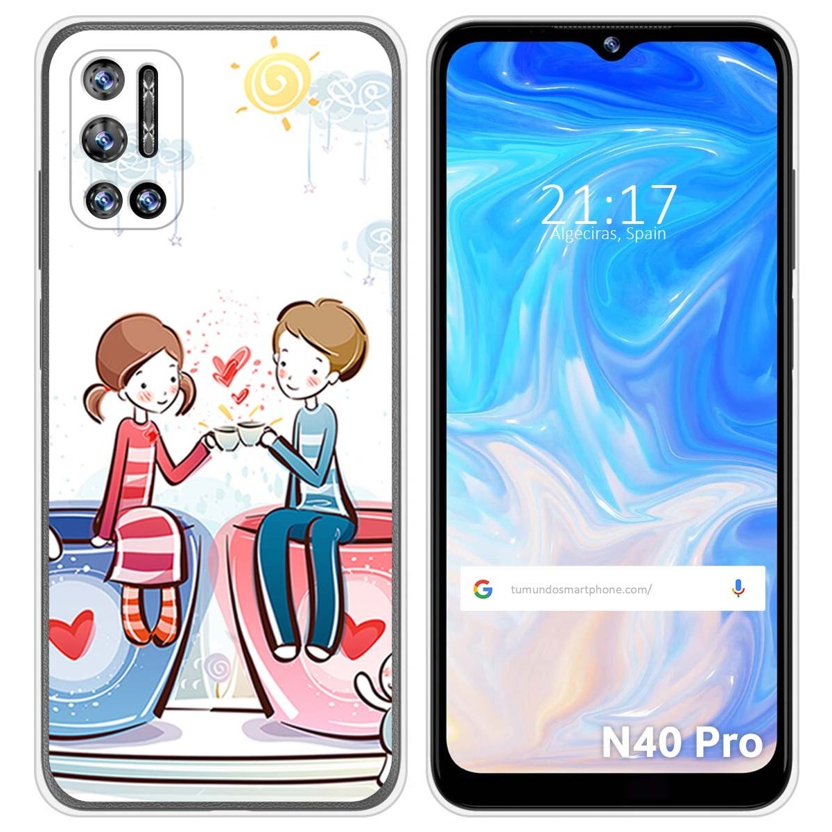 Funda Silicona para Doogee N40 Pro diseño Café Dibujos
