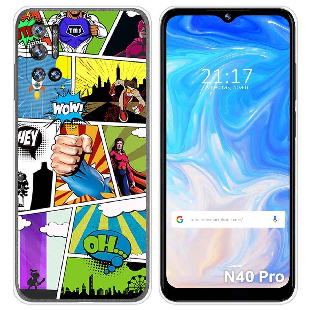 Funda Silicona para Doogee N40 Pro diseño Comic Dibujos
