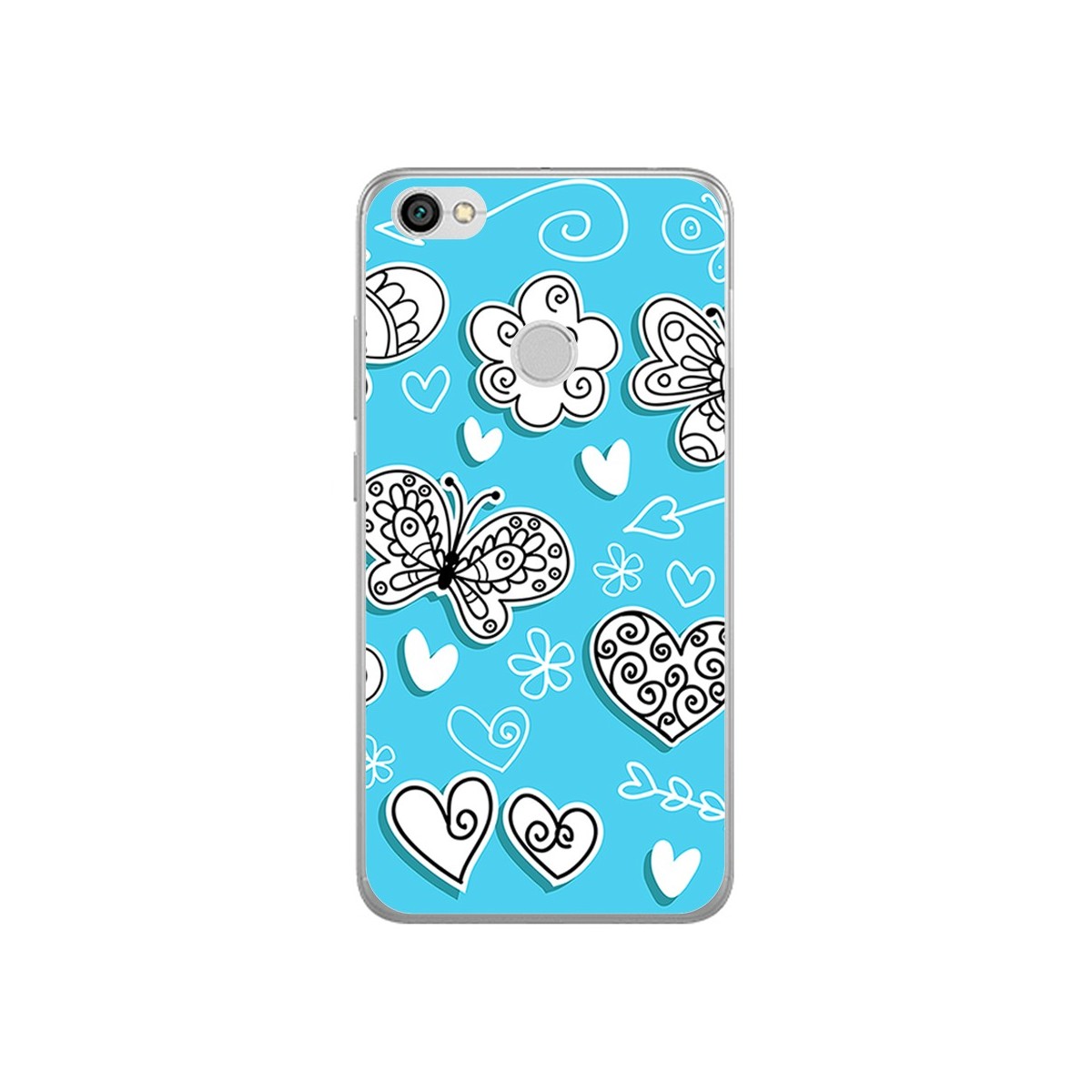 Funda Gel Tpu para Xiaomi Redmi Note 5A Pro / 5A Prime Diseño Mariposas Dibujos