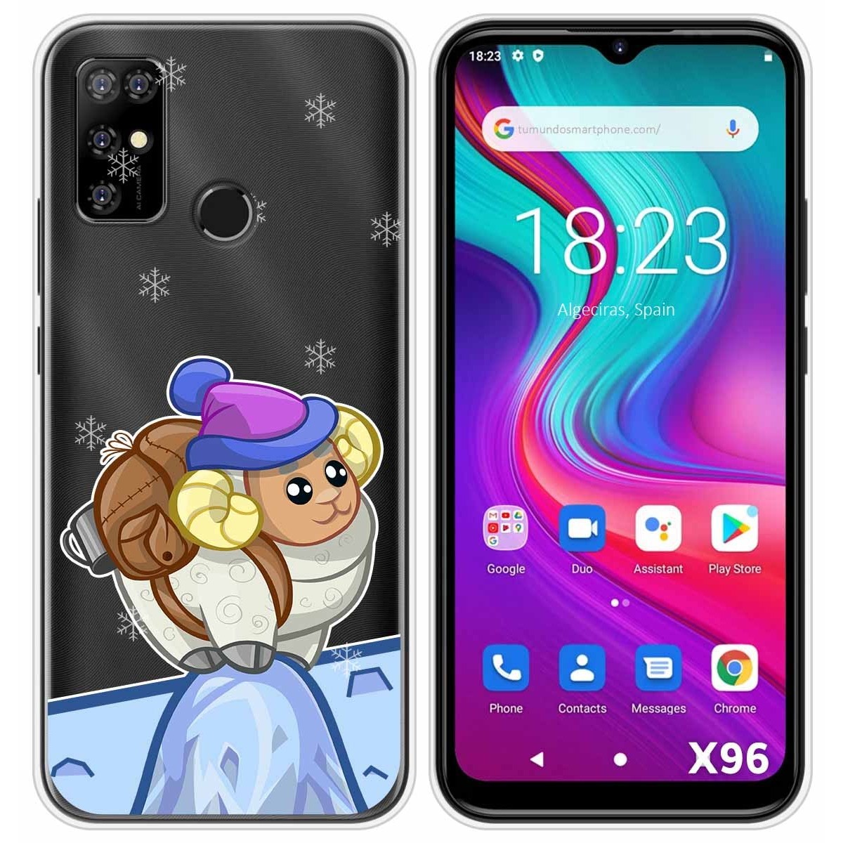 Funda Silicona Transparente para Doogee X96 / X96 Pro diseño Cabra Dibujos