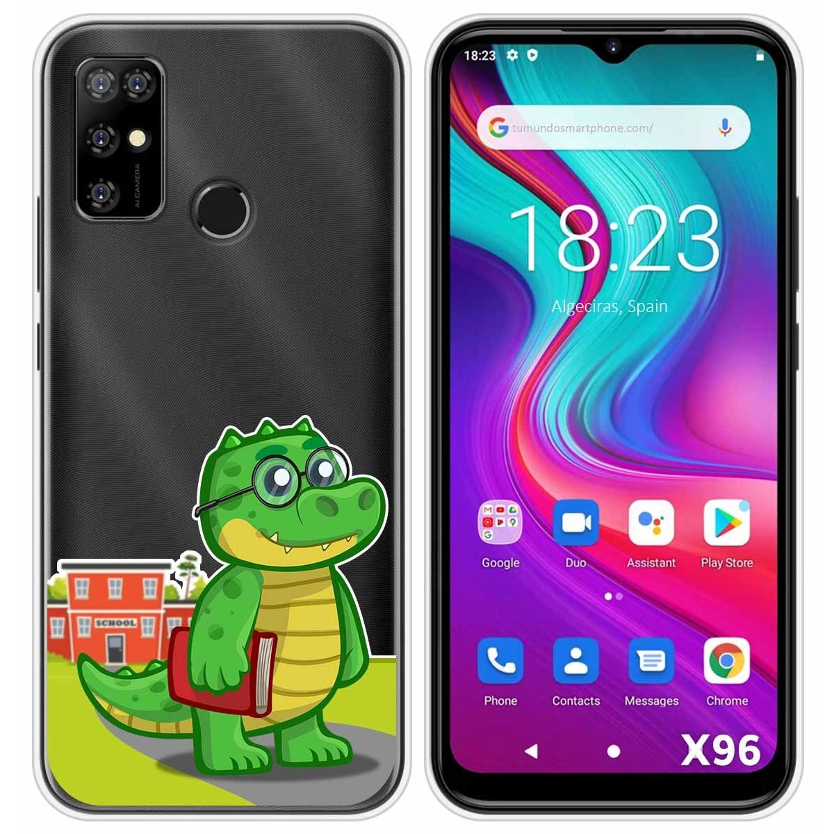 Funda Silicona Transparente para Doogee X96 / X96 Pro diseño Coco Dibujos