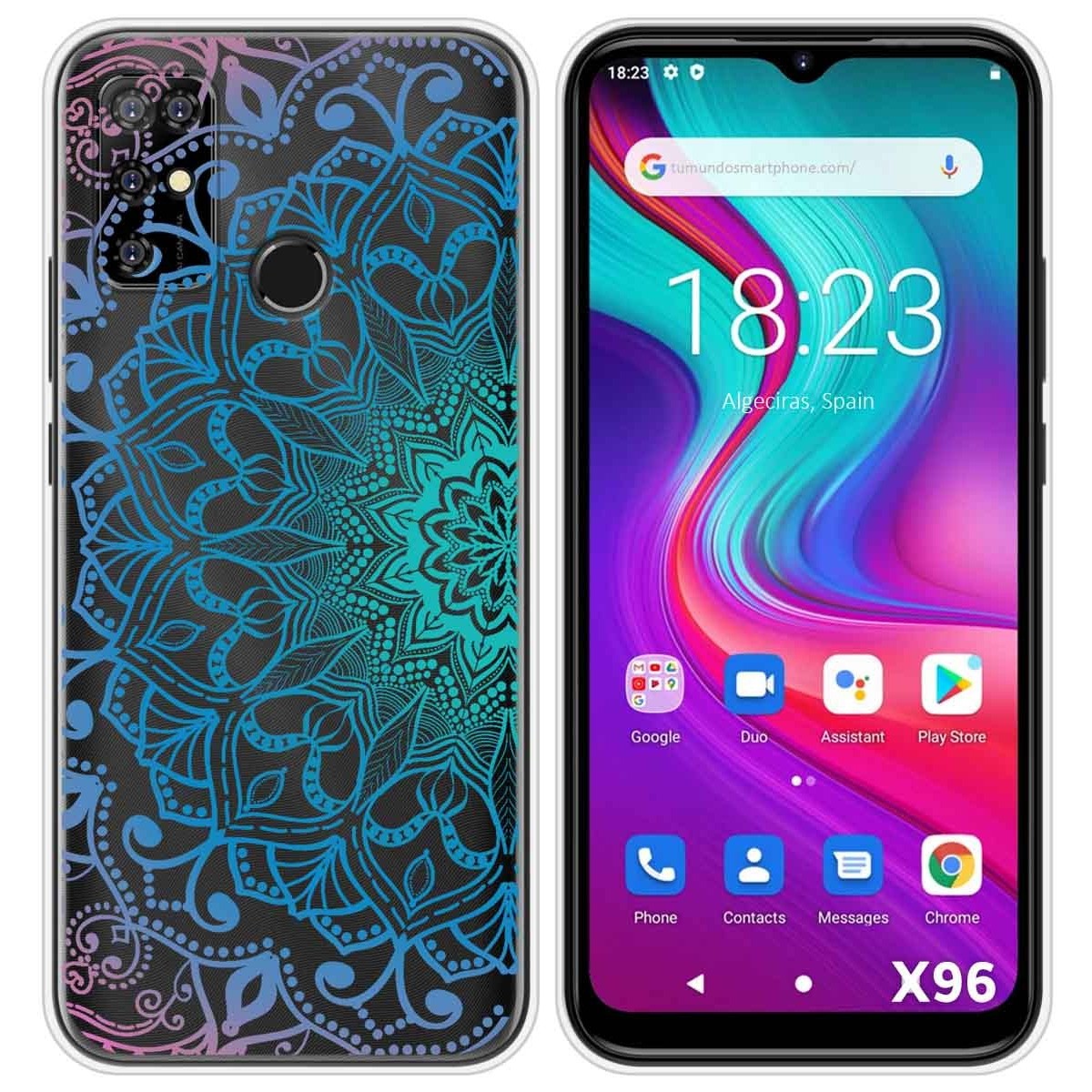 Funda Silicona Transparente para Doogee X96 / X96 Pro diseño Mandala Dibujos