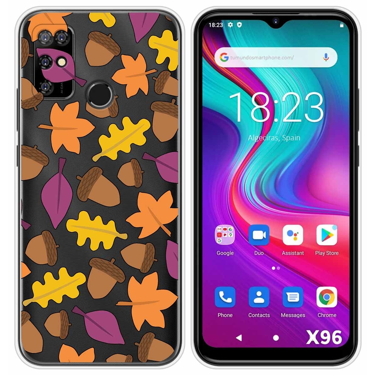Funda Silicona Transparente para Doogee X96 / X96 Pro diseño Otoño Dibujos