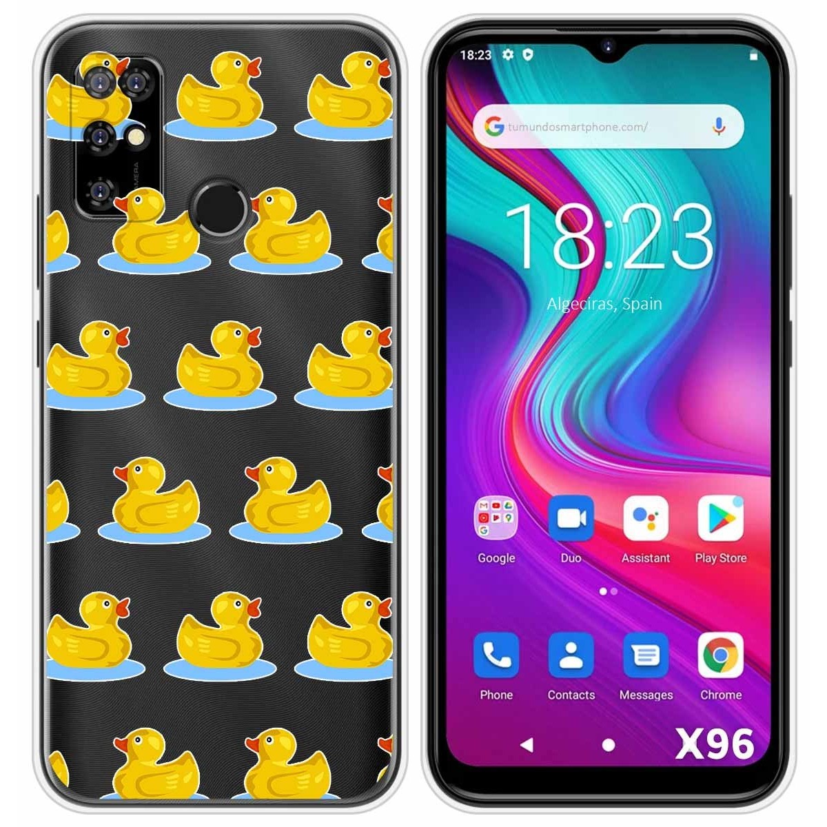 Funda Silicona Transparente para Doogee X96 / X96 Pro diseño Pato Dibujos