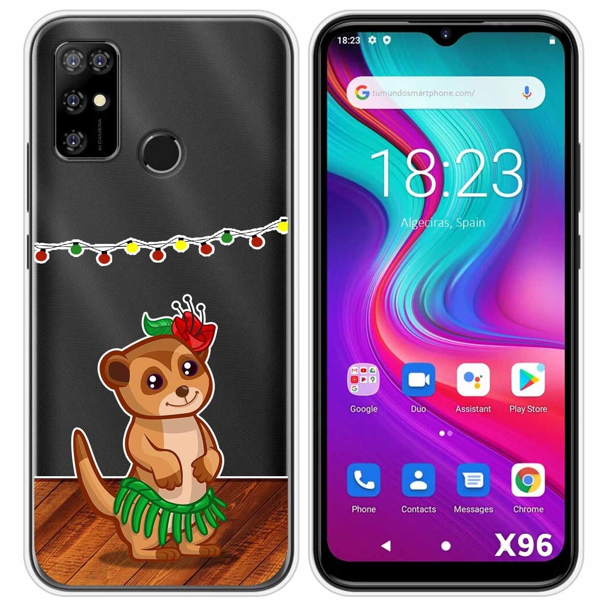 Funda Silicona Transparente para Doogee X96 / X96 Pro diseño Suricata Dibujos