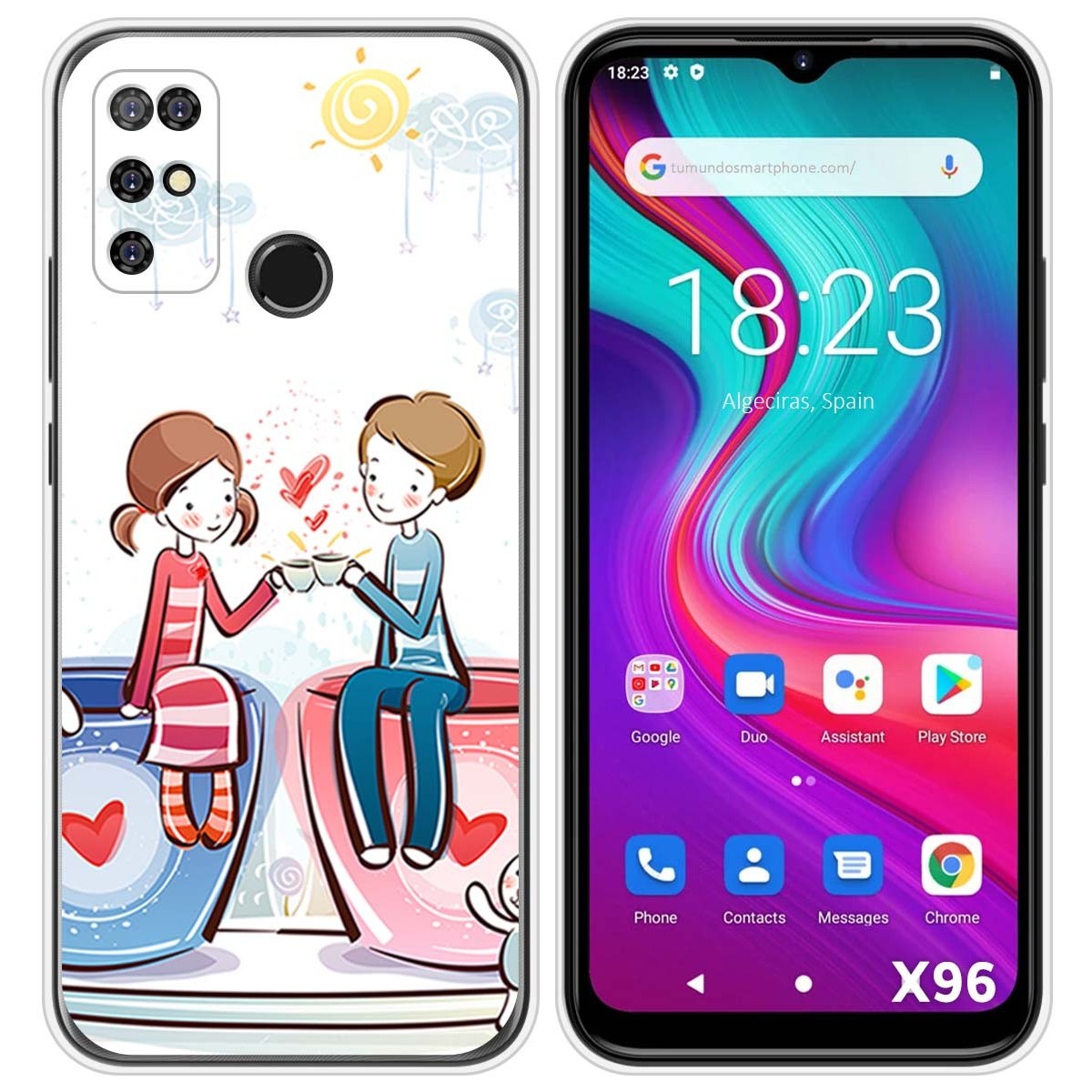 Funda Silicona para Doogee X96 / X96 Pro diseño Café Dibujos