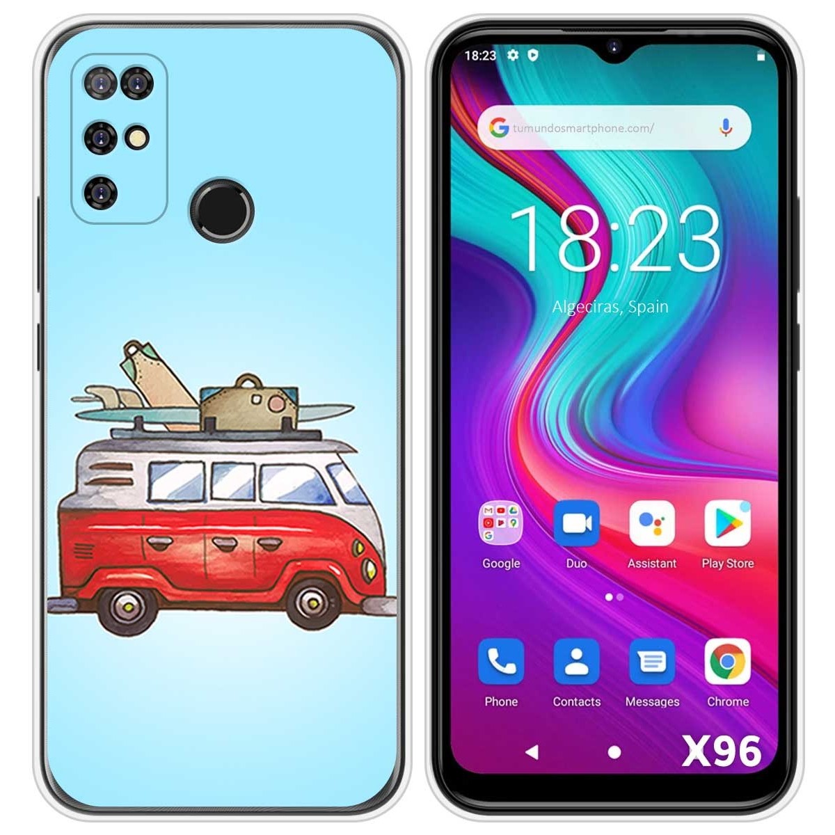 Funda Silicona para Doogee X96 / X96 Pro diseño Furgoneta Dibujos