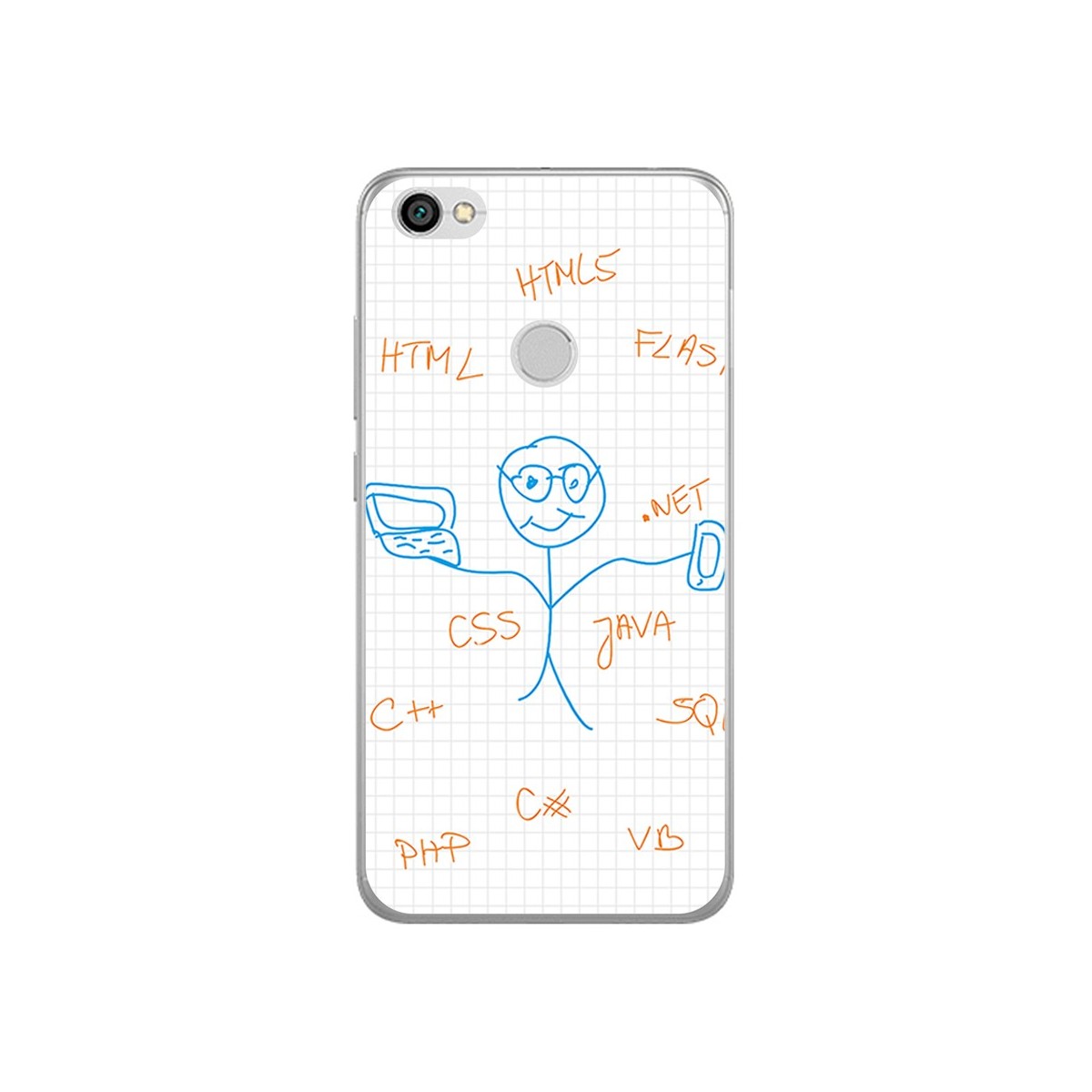 Funda Gel Tpu para Xiaomi Redmi Note 5A Pro / 5A Prime Diseño Informatico Dibujos