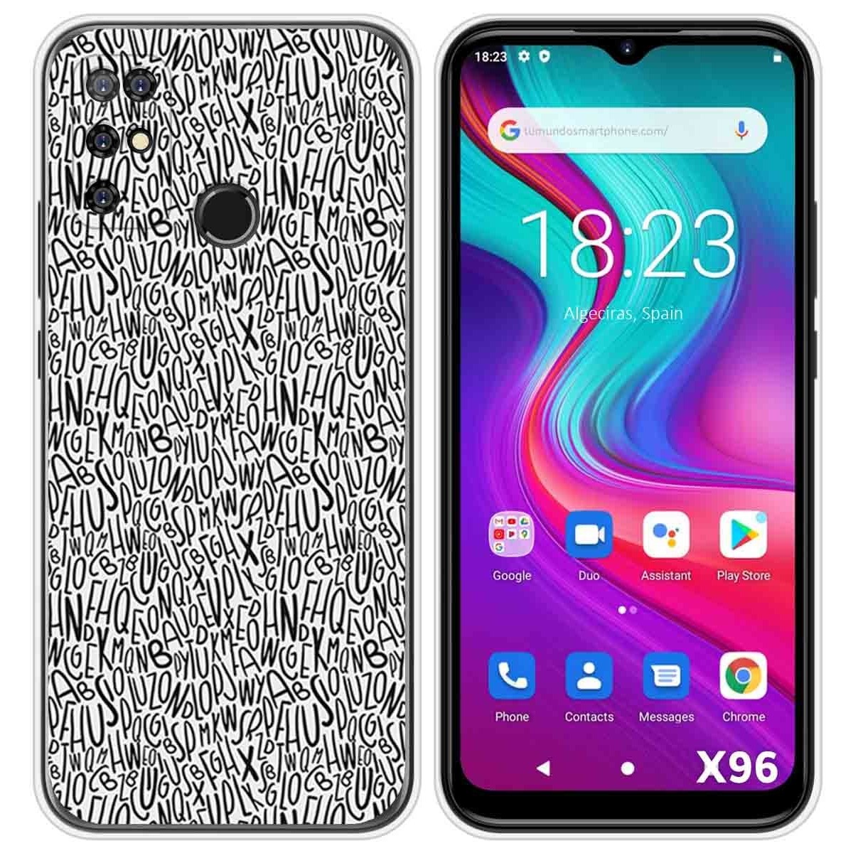 Funda Silicona para Doogee X96 / X96 Pro diseño Letras Dibujos