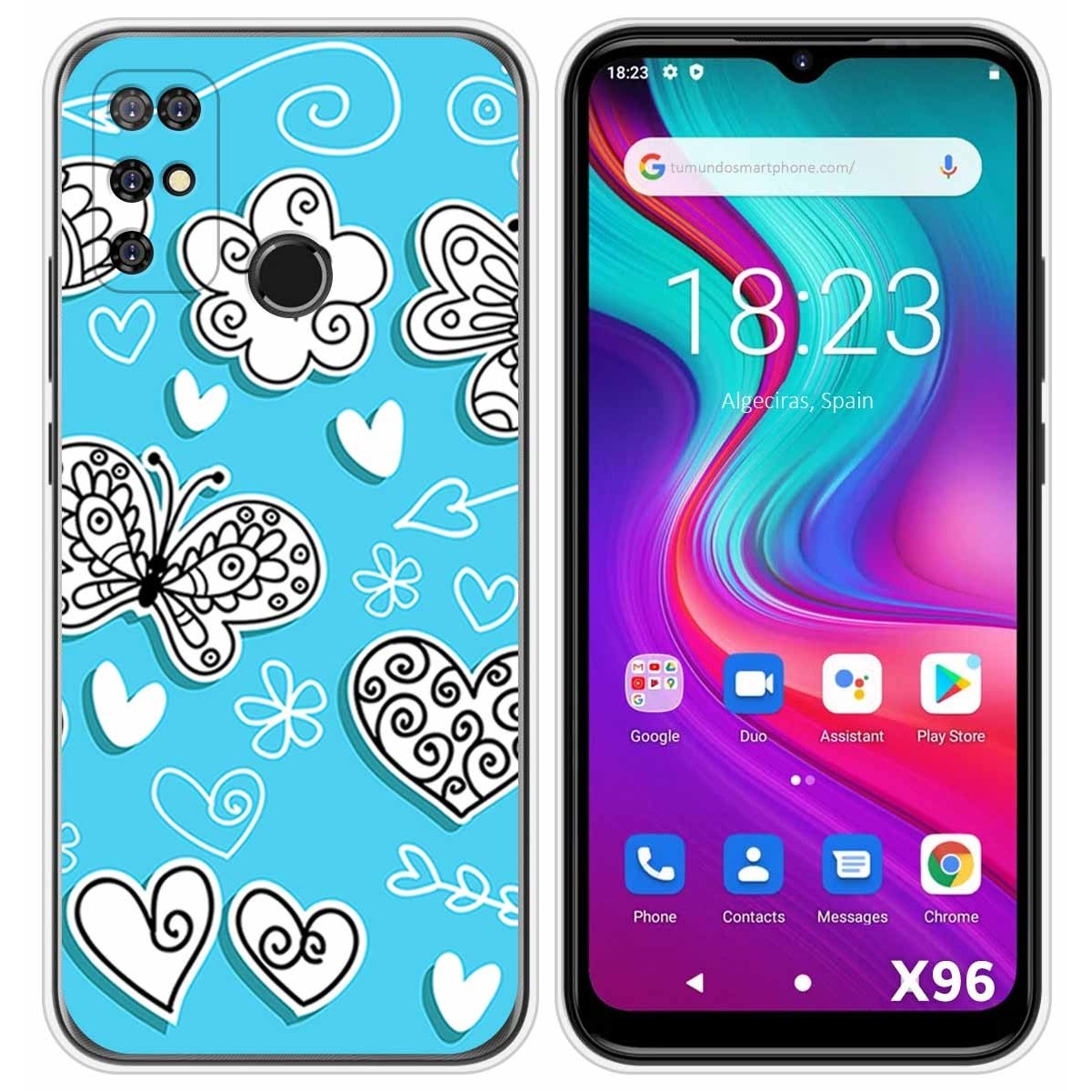 Funda Silicona para Doogee X96 / X96 Pro diseño Mariposas Dibujos