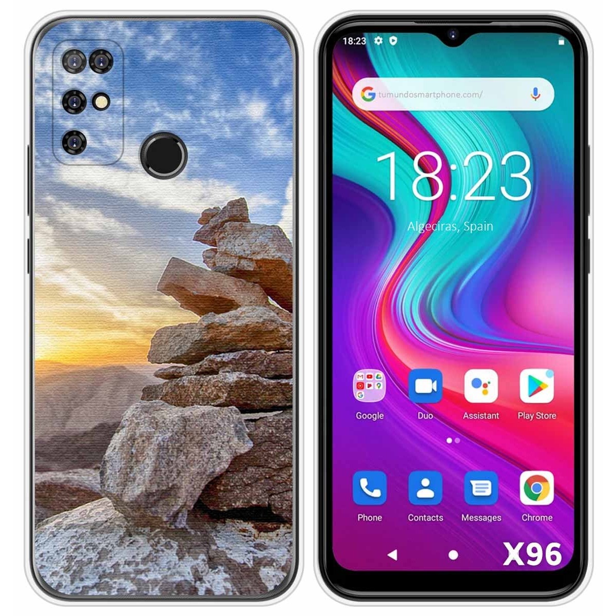 Funda Silicona para Doogee X96 / X96 Pro diseño Sunset Dibujos