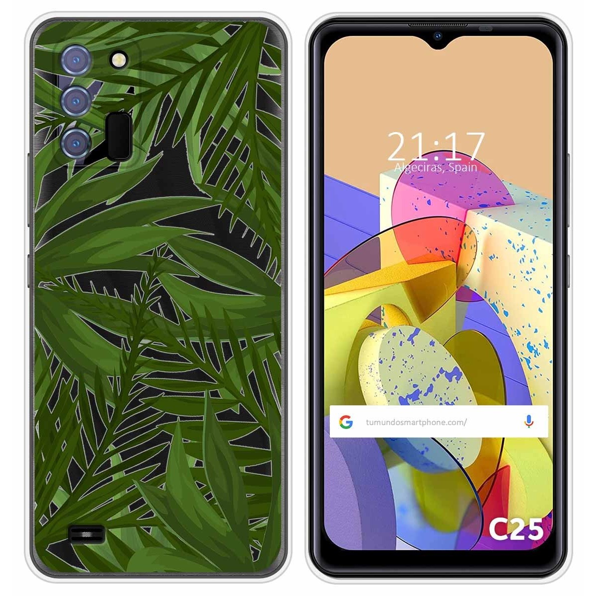 Funda Silicona Transparente para Oukitel C25 diseño Jungla Dibujos
