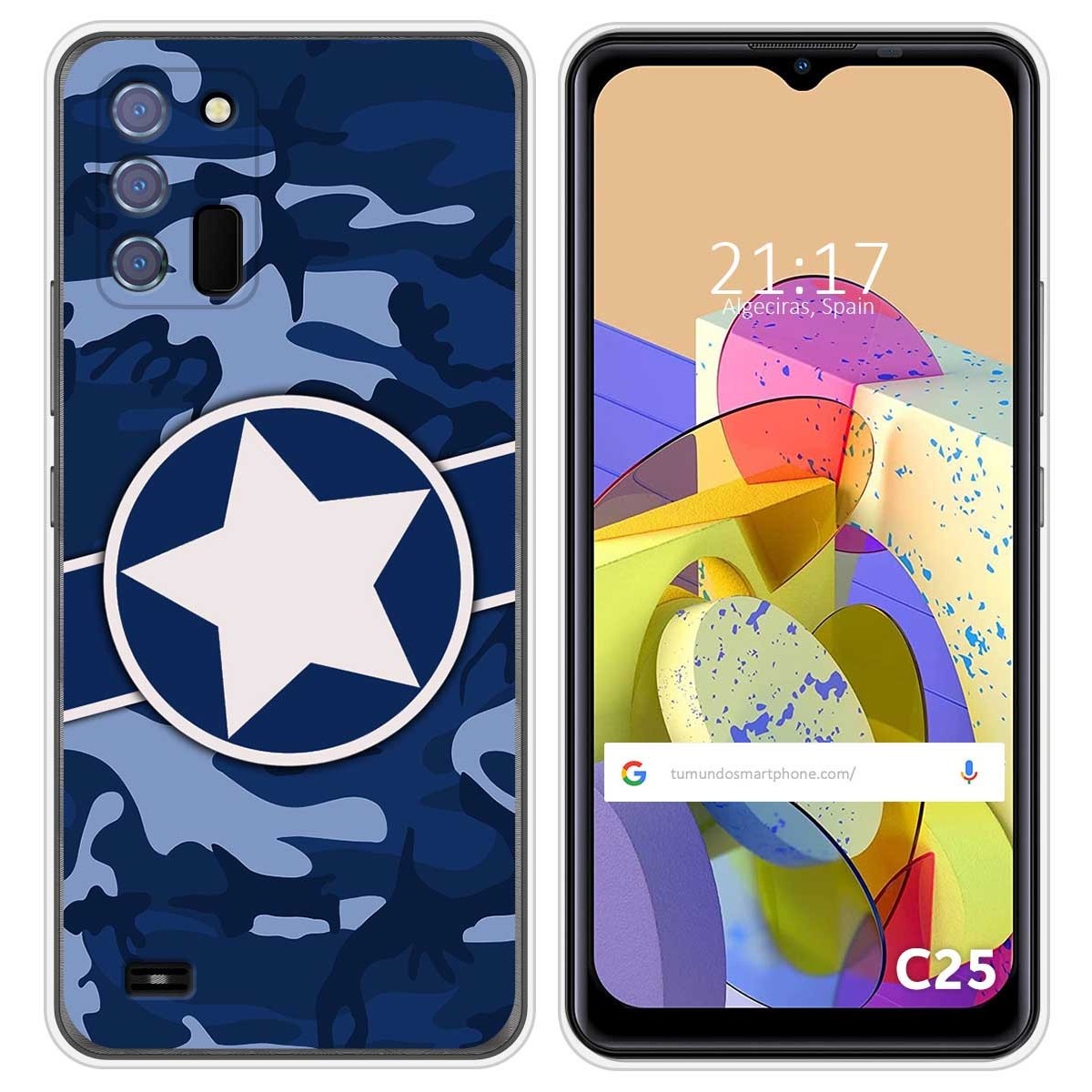 Funda Silicona para Oukitel C25 diseño Camuflaje 03 Dibujos