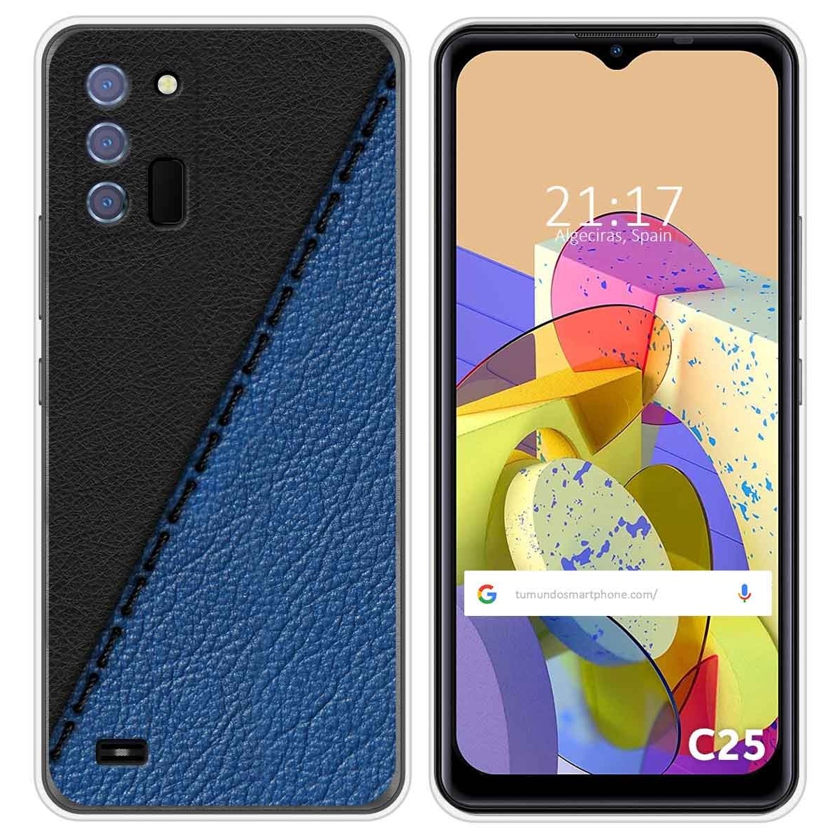 Funda Silicona para Oukitel C25 diseño Cuero 02 Dibujos