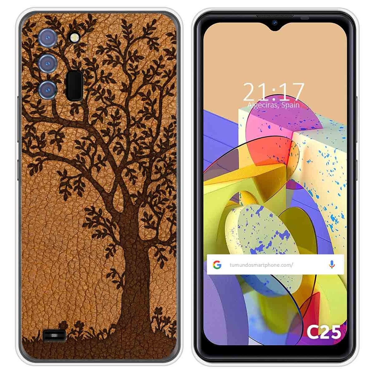Funda Silicona para Oukitel C25 diseño Cuero 03 Dibujos