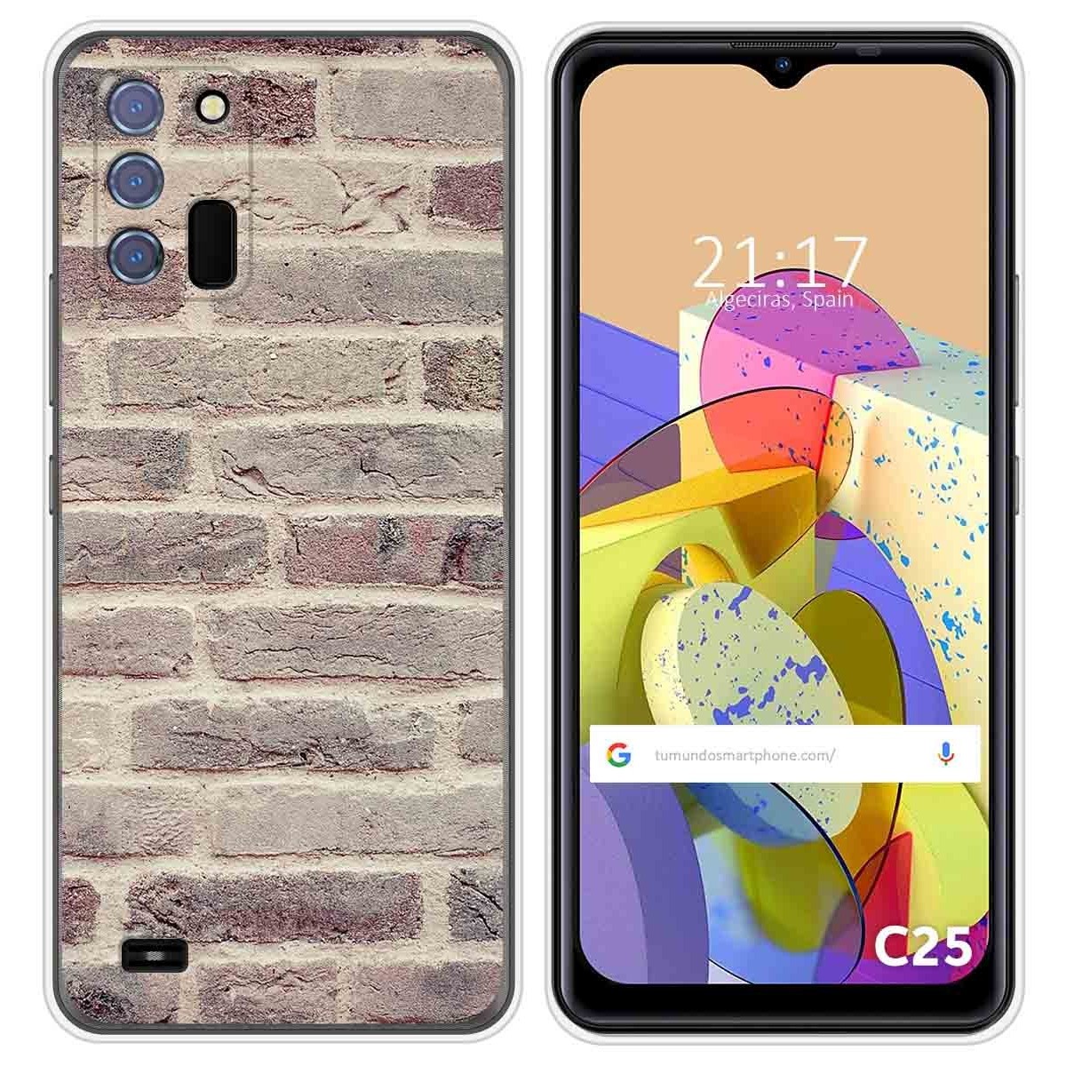 Funda Silicona para Oukitel C25 diseño Ladrillo 01 Dibujos