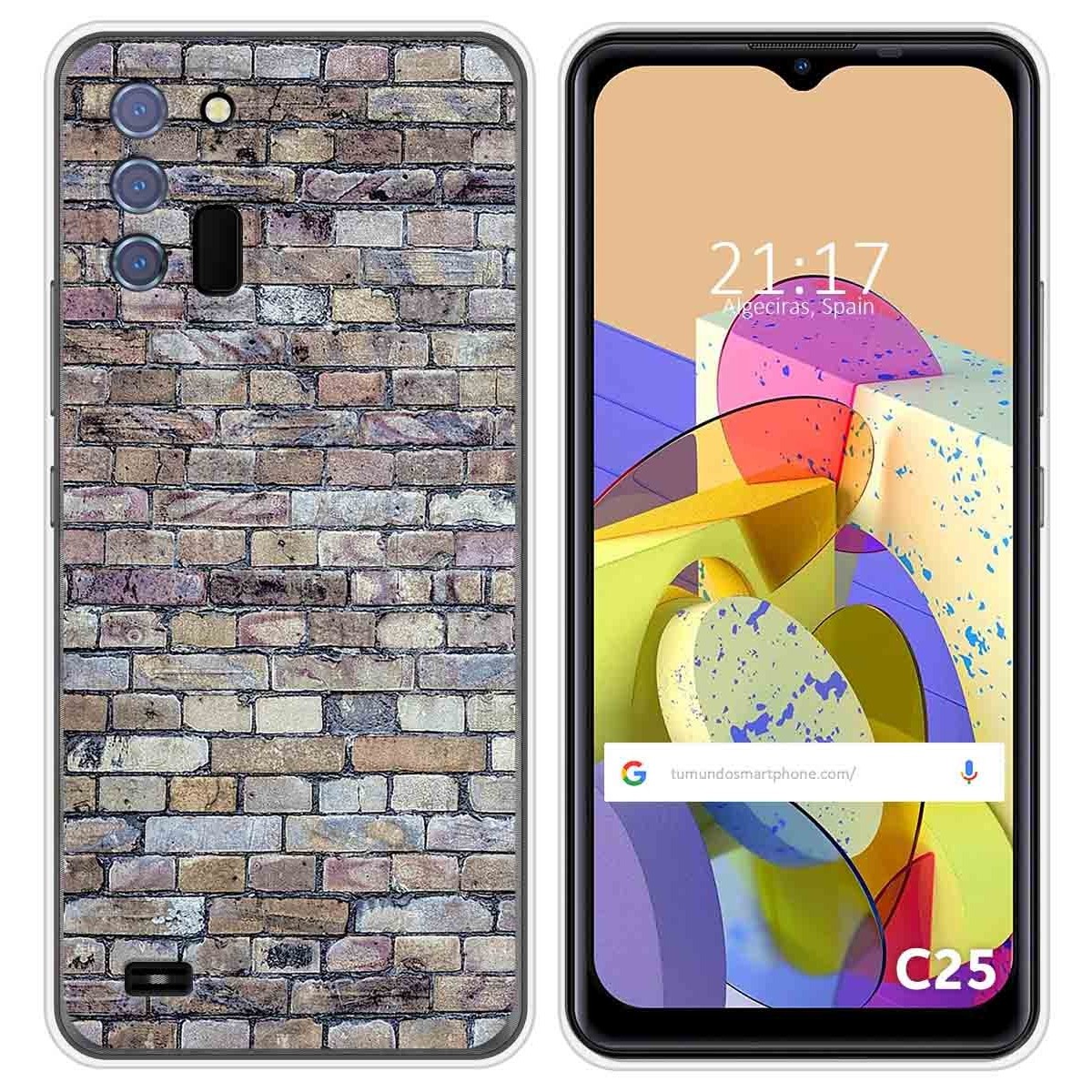 Funda Silicona para Oukitel C25 diseño Ladrillo 02 Dibujos