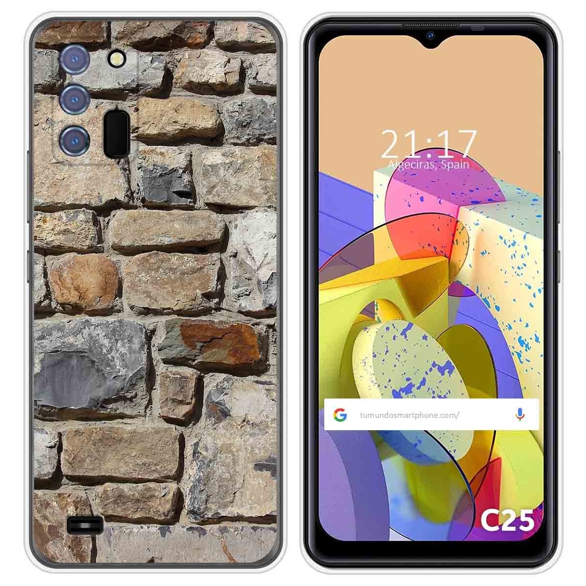 Funda Silicona para Oukitel C25 diseño Ladrillo 03 Dibujos