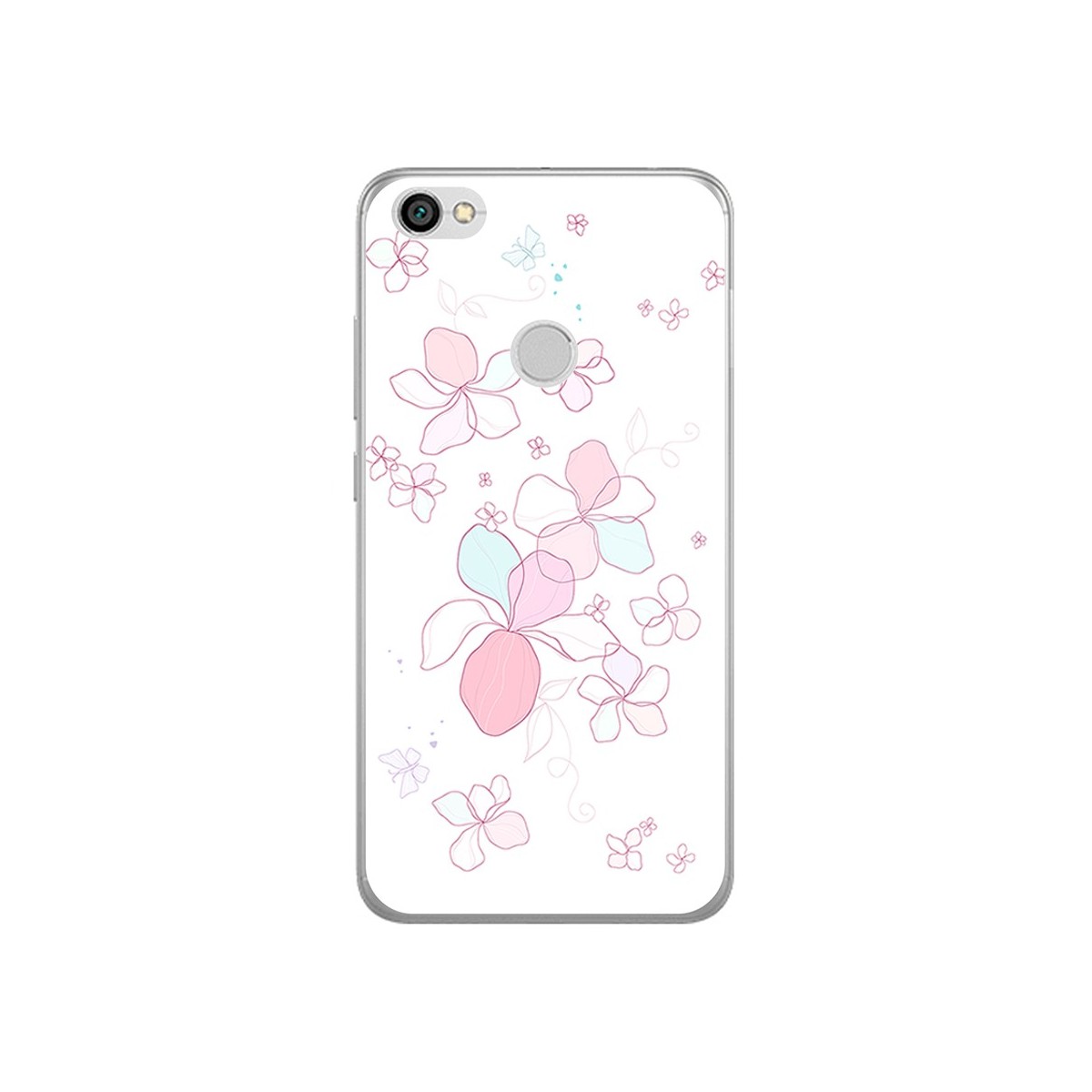 Funda Gel Tpu para Xiaomi Redmi Note 5A Pro / 5A Prime Diseño Flores Minimal Dibujos