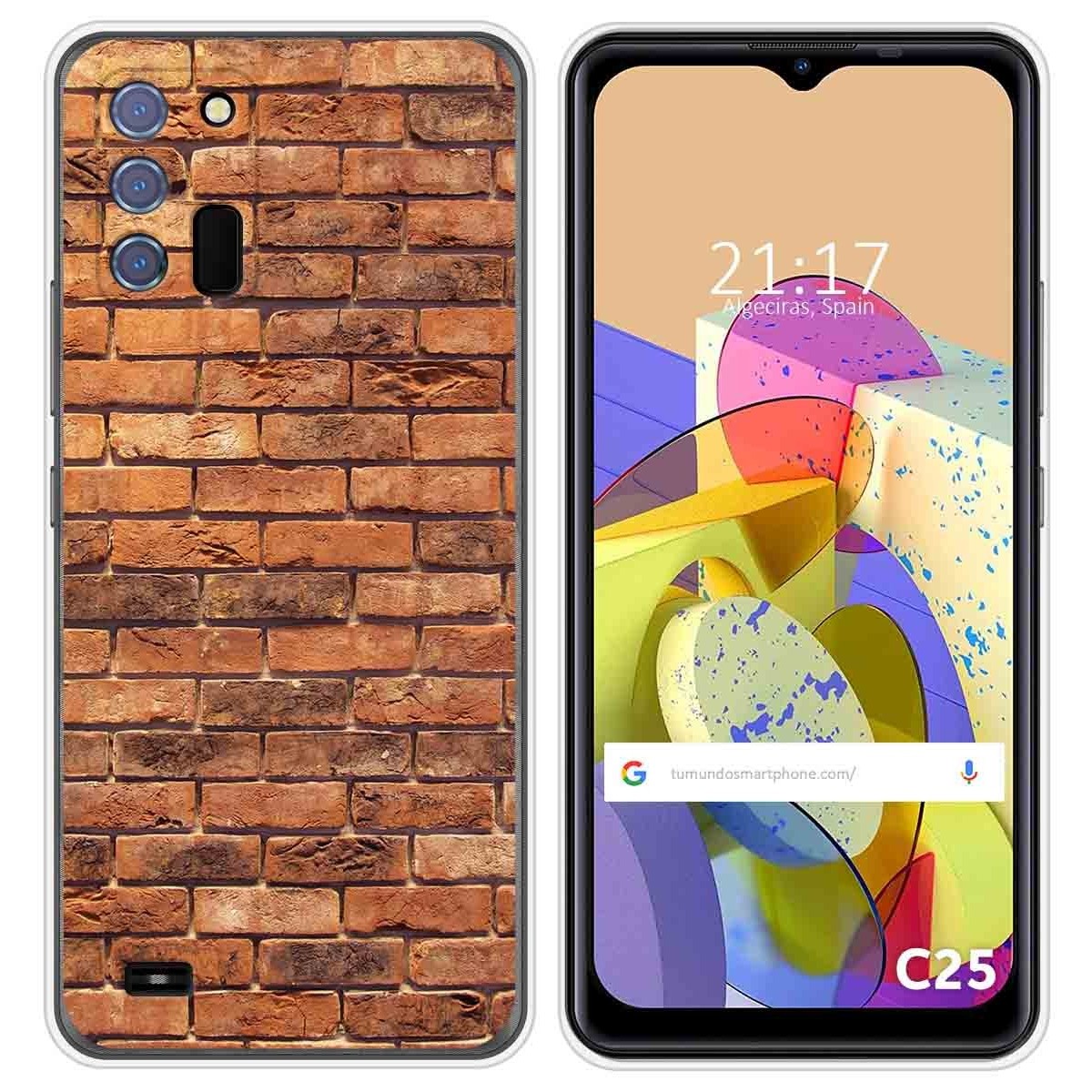 Funda Silicona para Oukitel C25 diseño Ladrillo 04 Dibujos