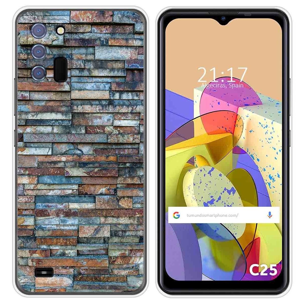 Funda Silicona para Oukitel C25 diseño Ladrillo 05 Dibujos
