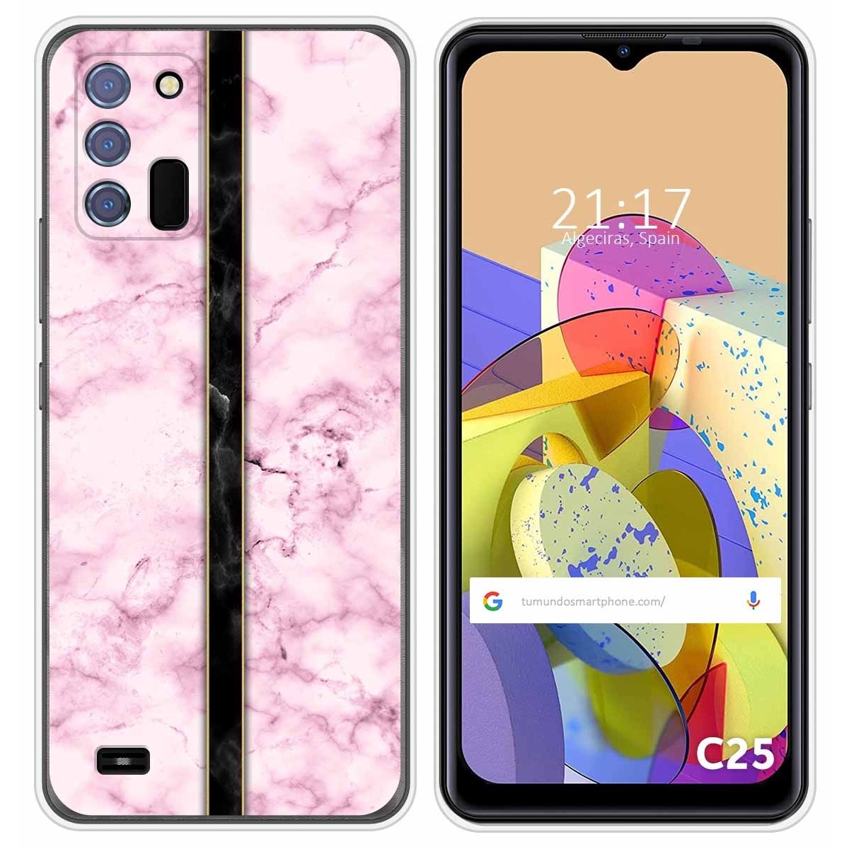Funda Silicona para Oukitel C25 diseño Mármol 04 Dibujos