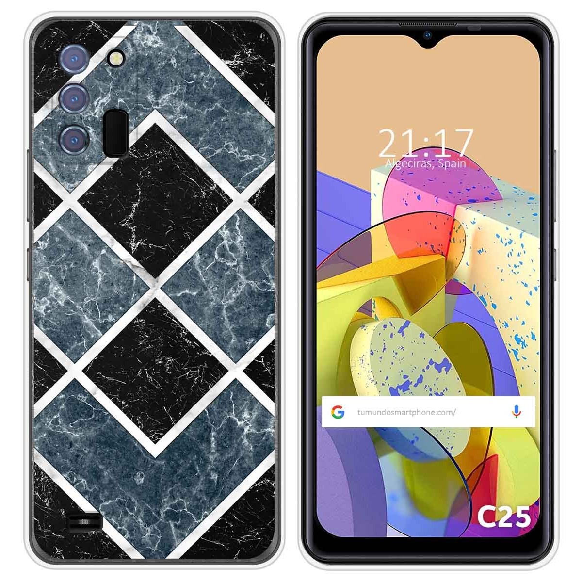 Funda Silicona para Oukitel C25 diseño Mármol 06 Dibujos