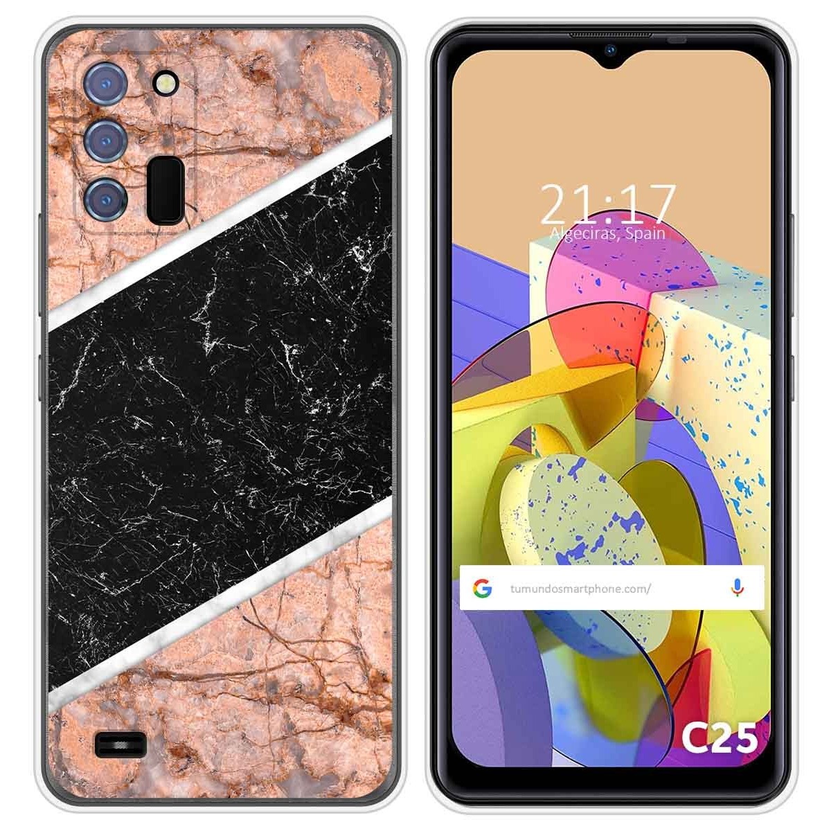 Funda Silicona para Oukitel C25 diseño Mármol 07 Dibujos