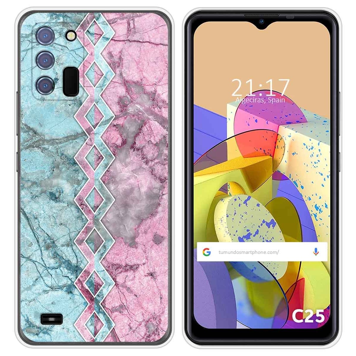 Funda Silicona para Oukitel C25 diseño Mármol 08 Dibujos