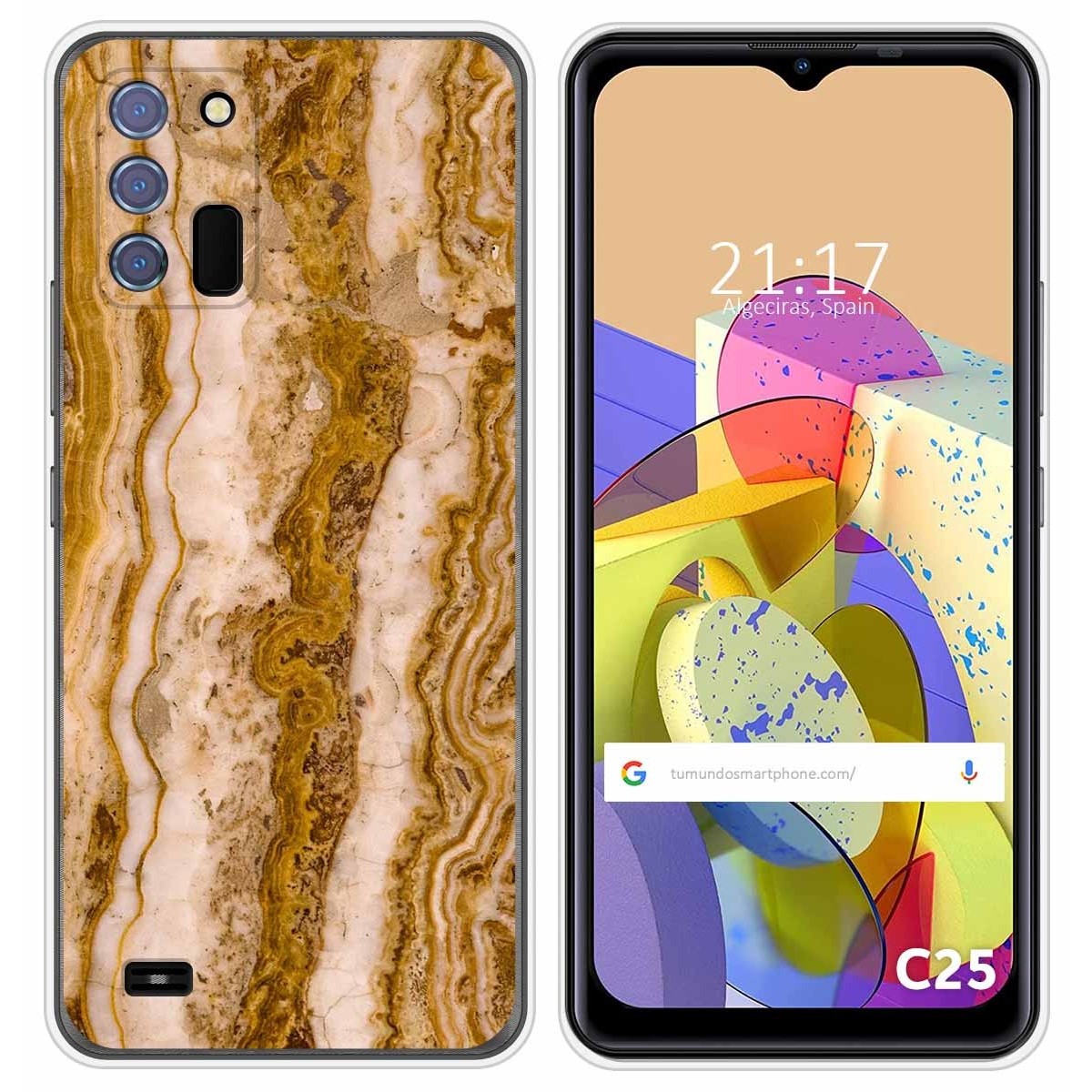 Funda Silicona para Oukitel C25 diseño Mármol 10 Dibujos