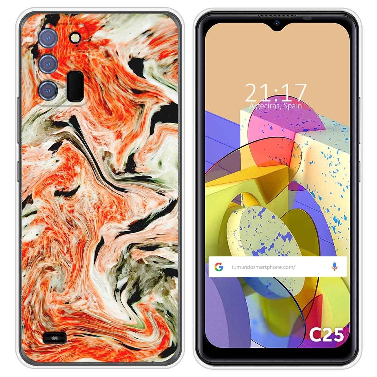 Funda Silicona para Oukitel C25 diseño Mármol 12 Dibujos