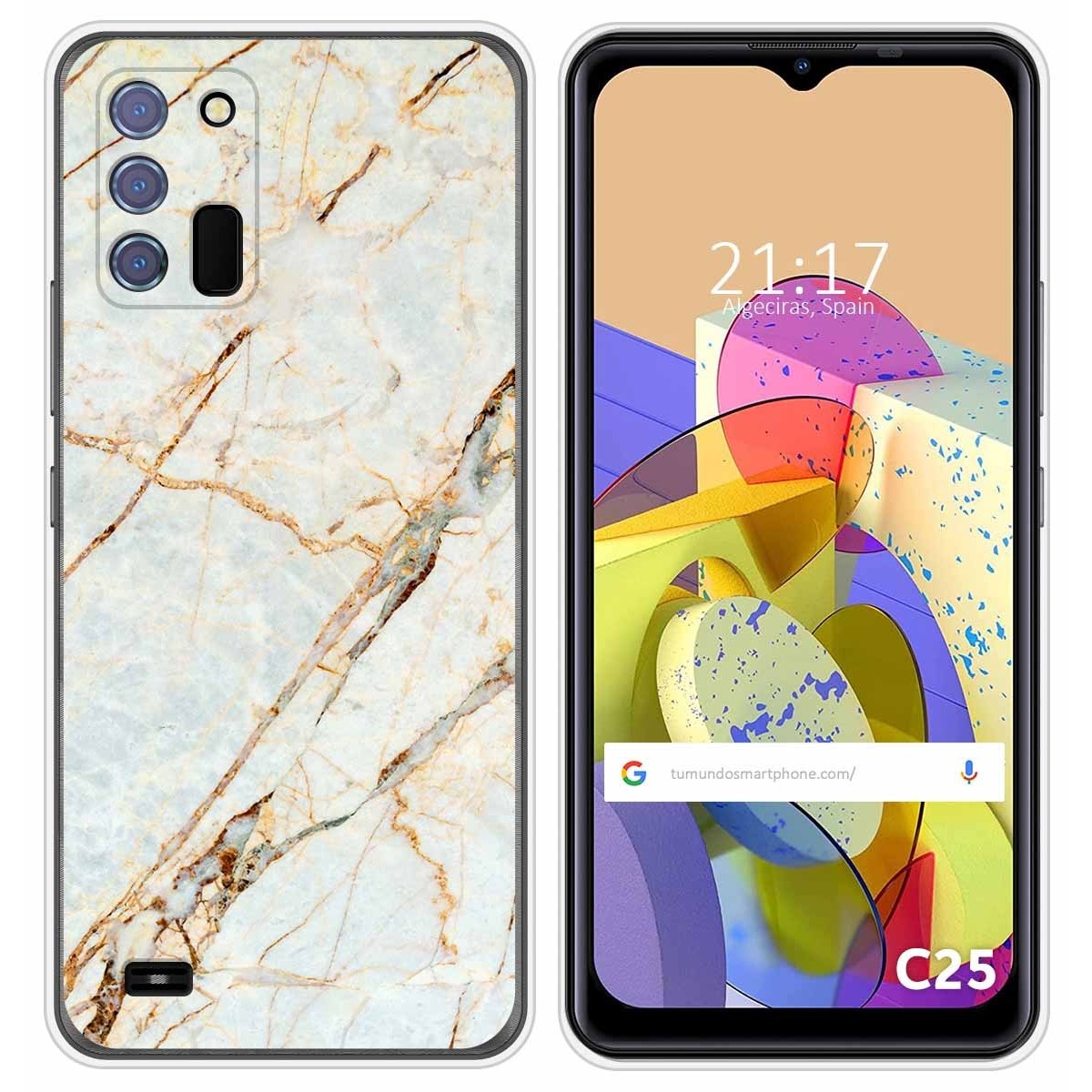 Funda Silicona para Oukitel C25 diseño Mármol 13 Dibujos