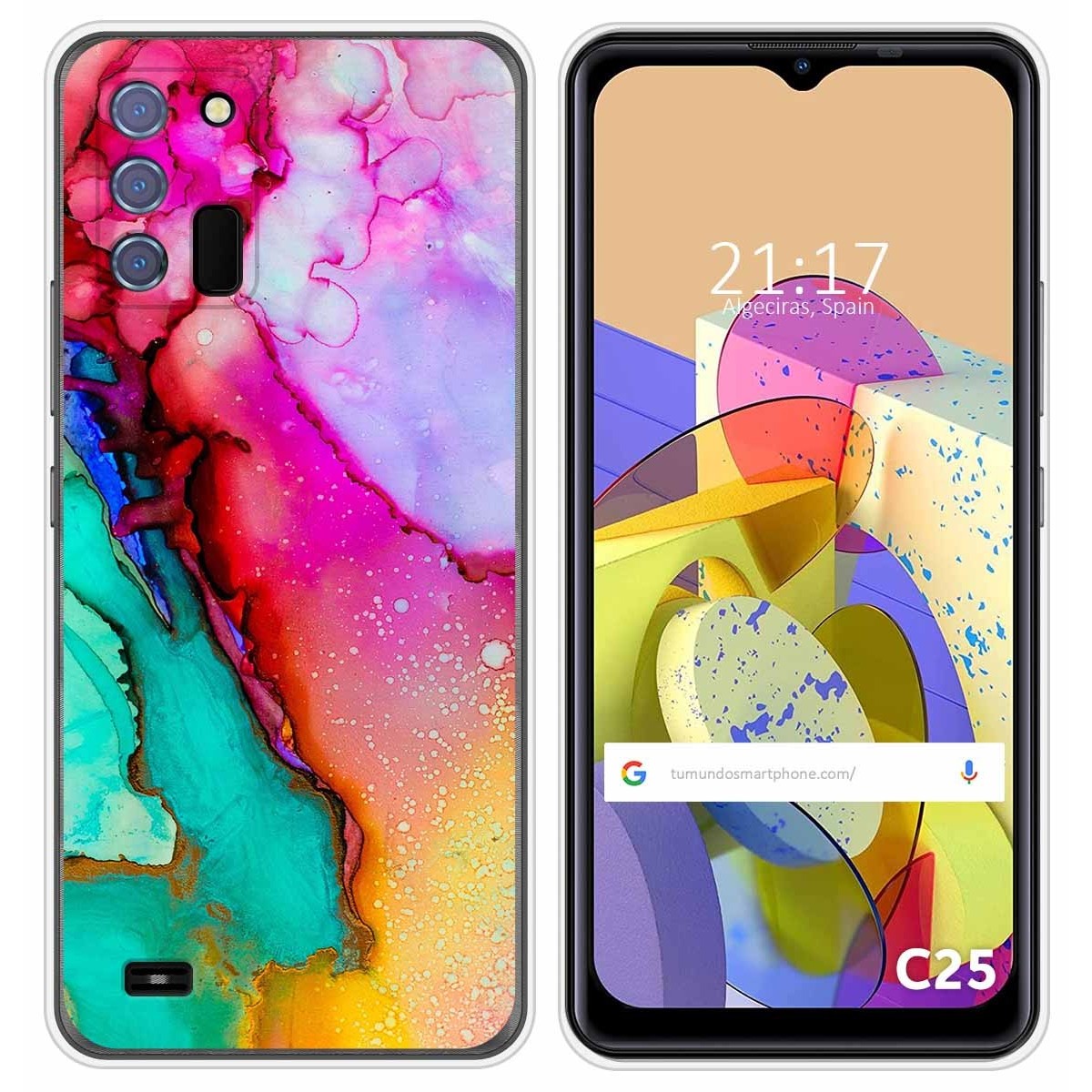 Funda Silicona para Oukitel C25 diseño Mármol 15 Dibujos