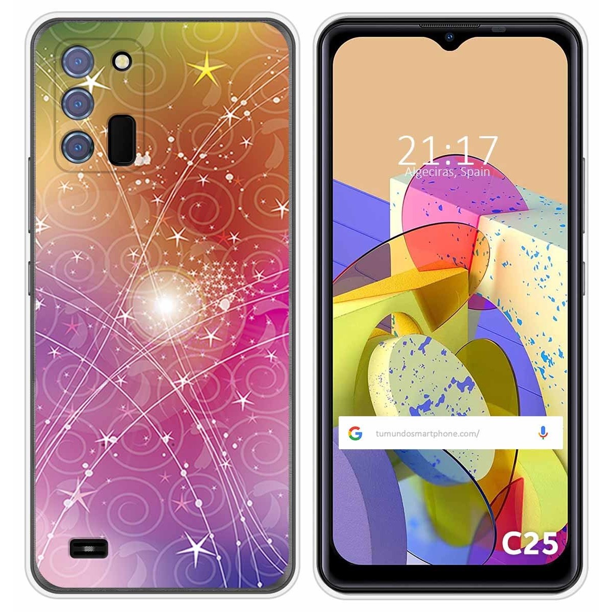 Funda Silicona para Oukitel C25 diseño Abstracto Dibujos
