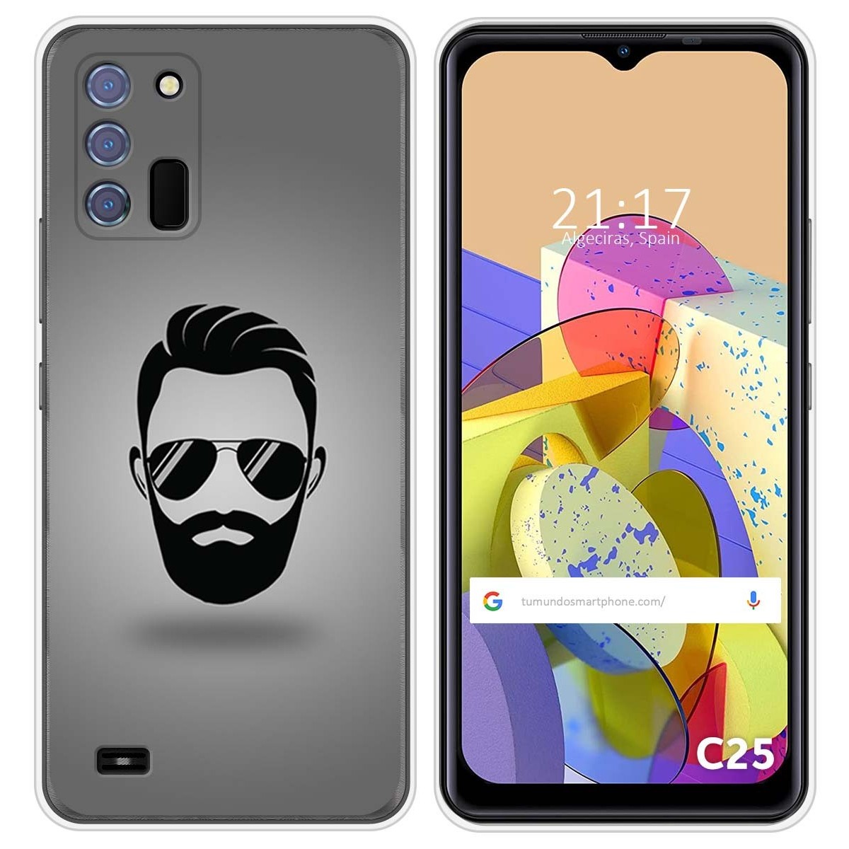 Funda Silicona para Oukitel C25 diseño Barba Dibujos