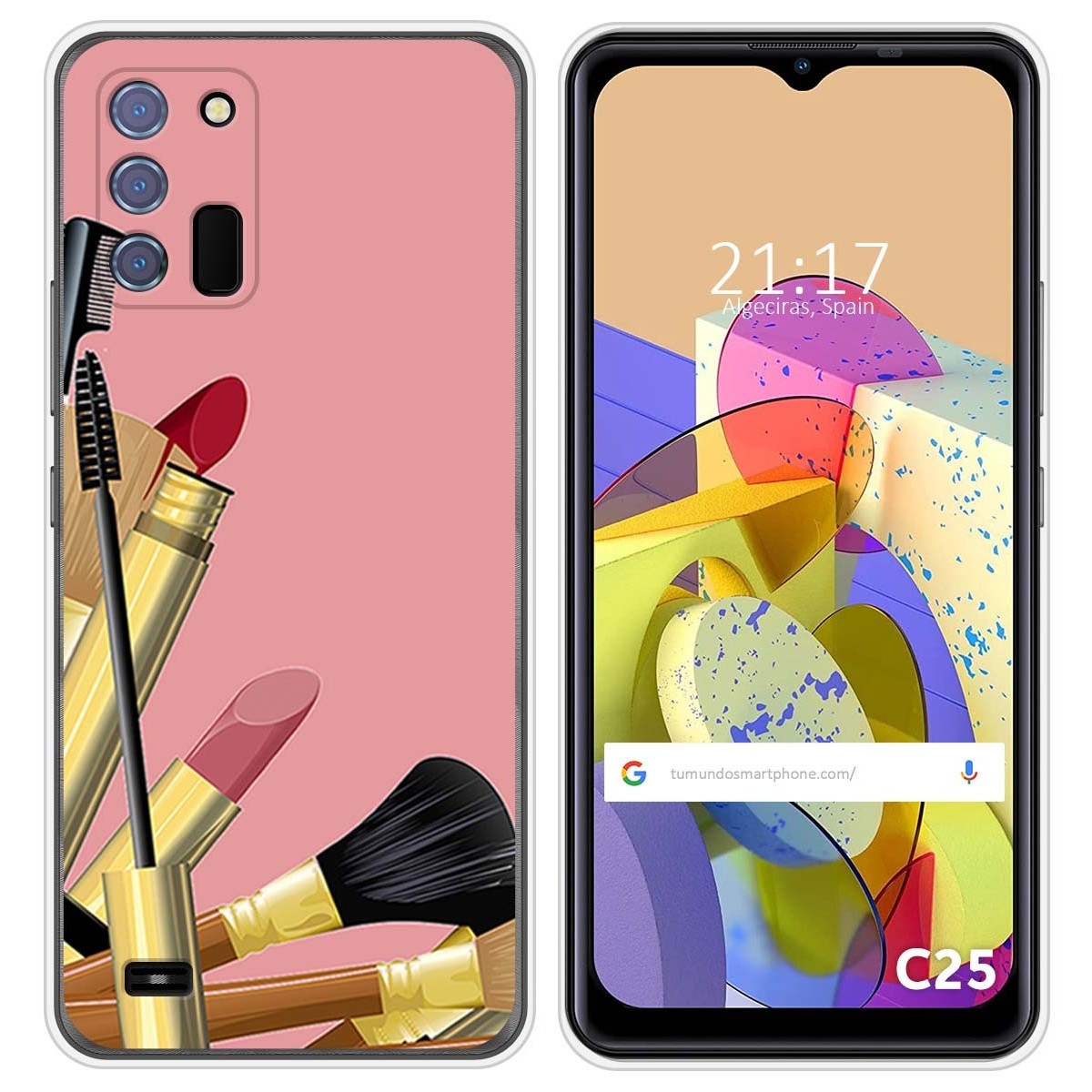 Funda Silicona para Oukitel C25 diseño Brochas Dibujos