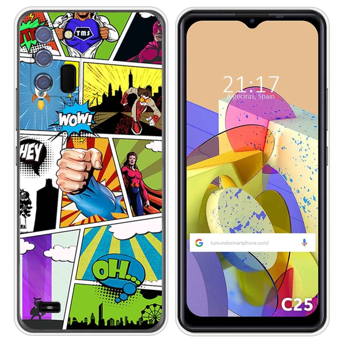Funda Silicona para Oukitel C25 diseño Comic Dibujos