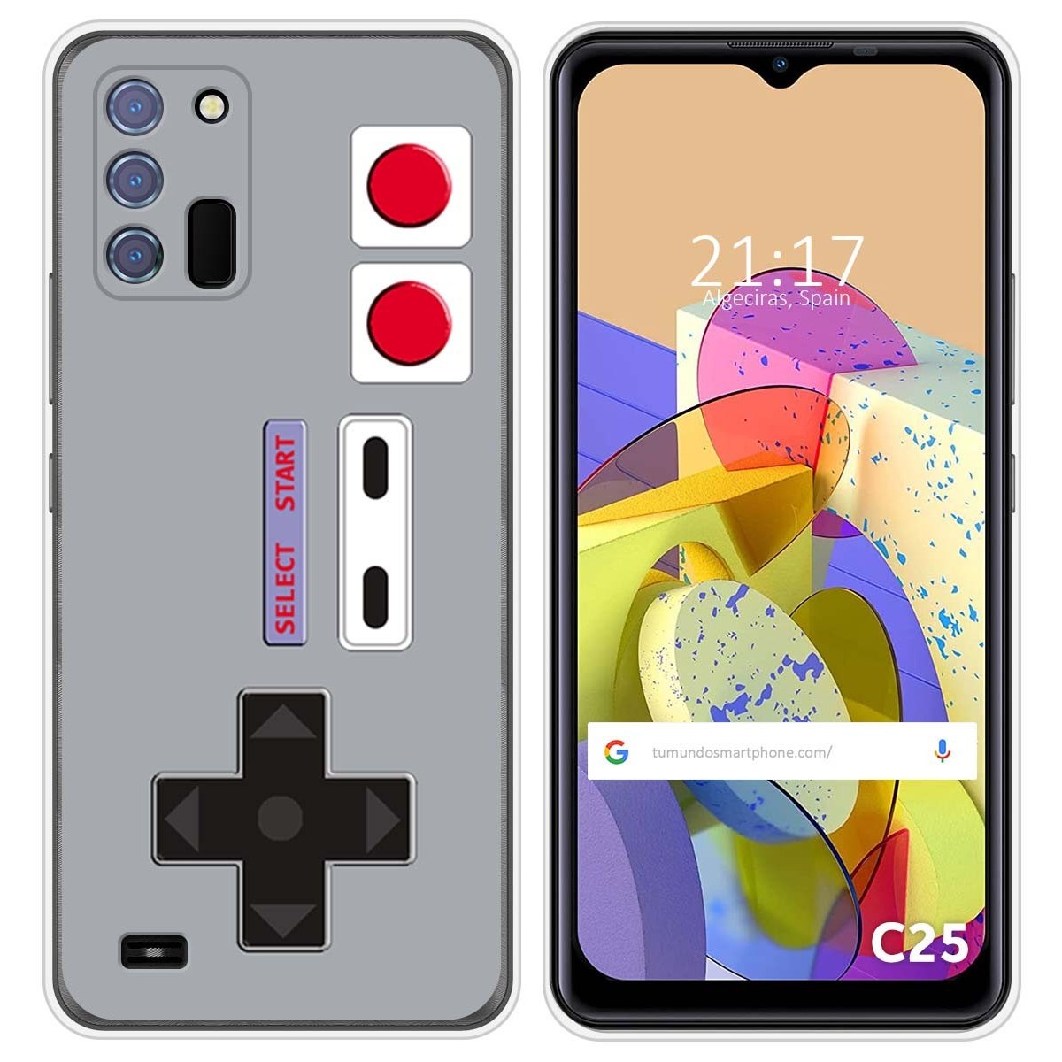 Funda Silicona para Oukitel C25 diseño Consola Dibujos