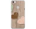 Funda Gel Tpu para Xiaomi Redmi Note 5A Pro / 5A Prime Diseño Corazones Madera Dibujos