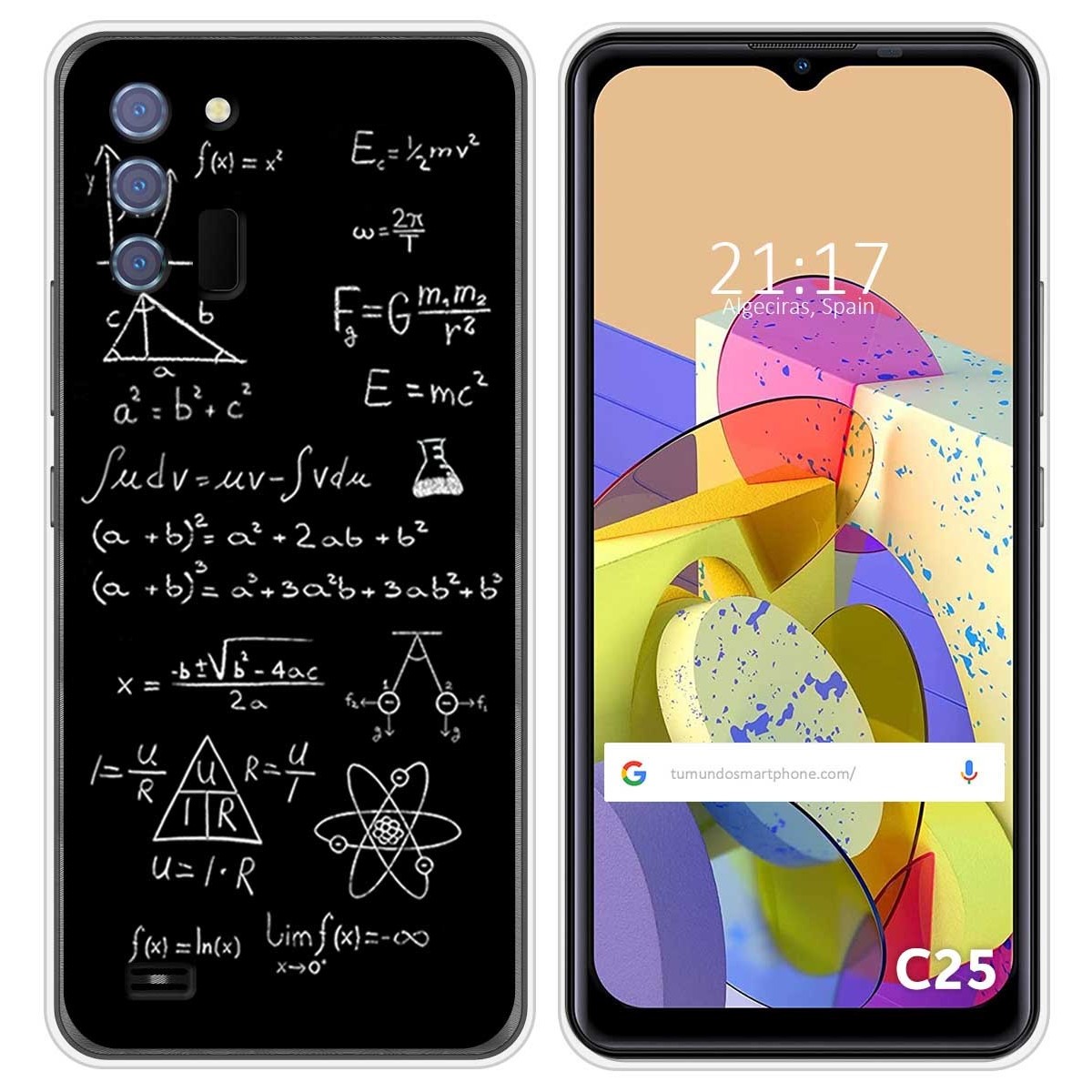 Funda Silicona para Oukitel C25 diseño Formulas Dibujos
