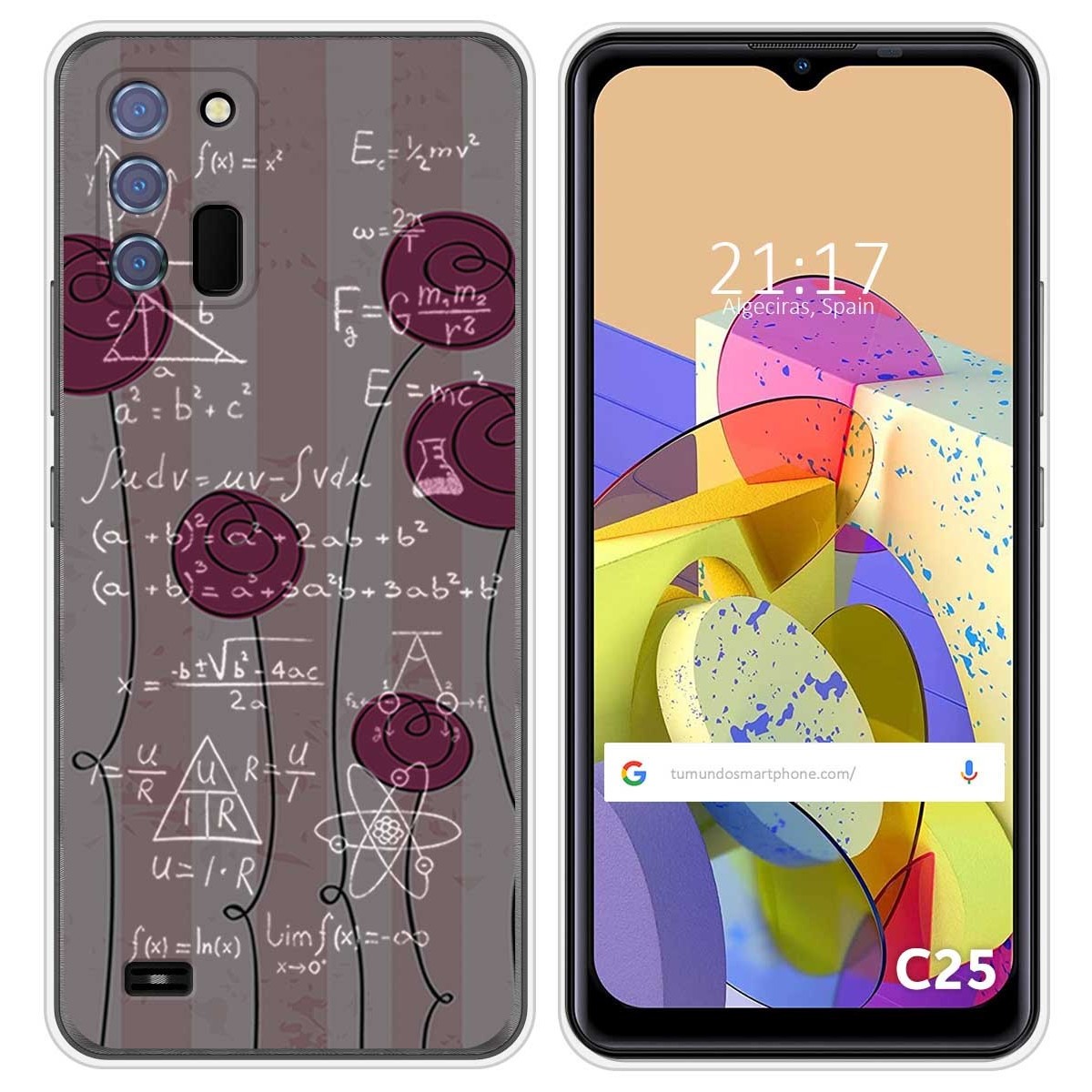 Funda Silicona para Oukitel C25 diseño Flores Vintage Dibujos