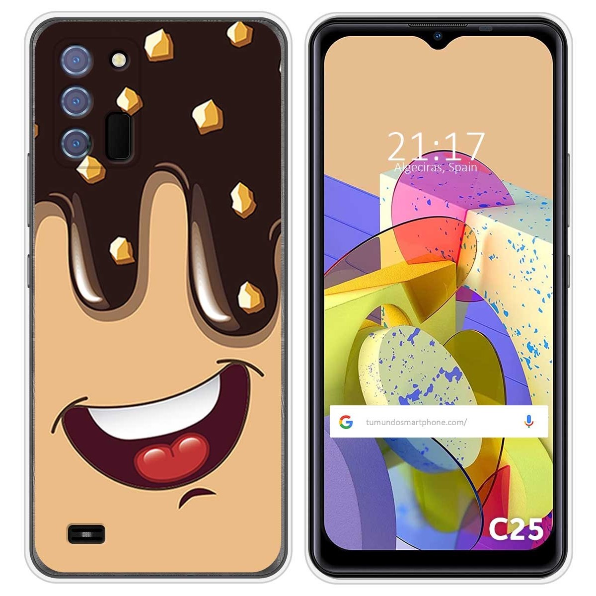 Funda Silicona para Oukitel C25 diseño Helado Chocolate Dibujos