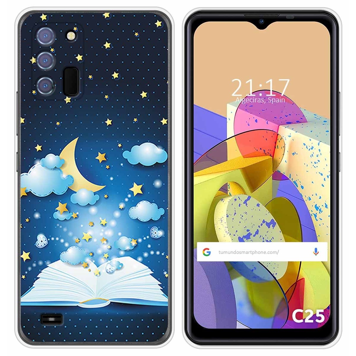 Funda Silicona para Oukitel C25 diseño Libro Cuentos Dibujos