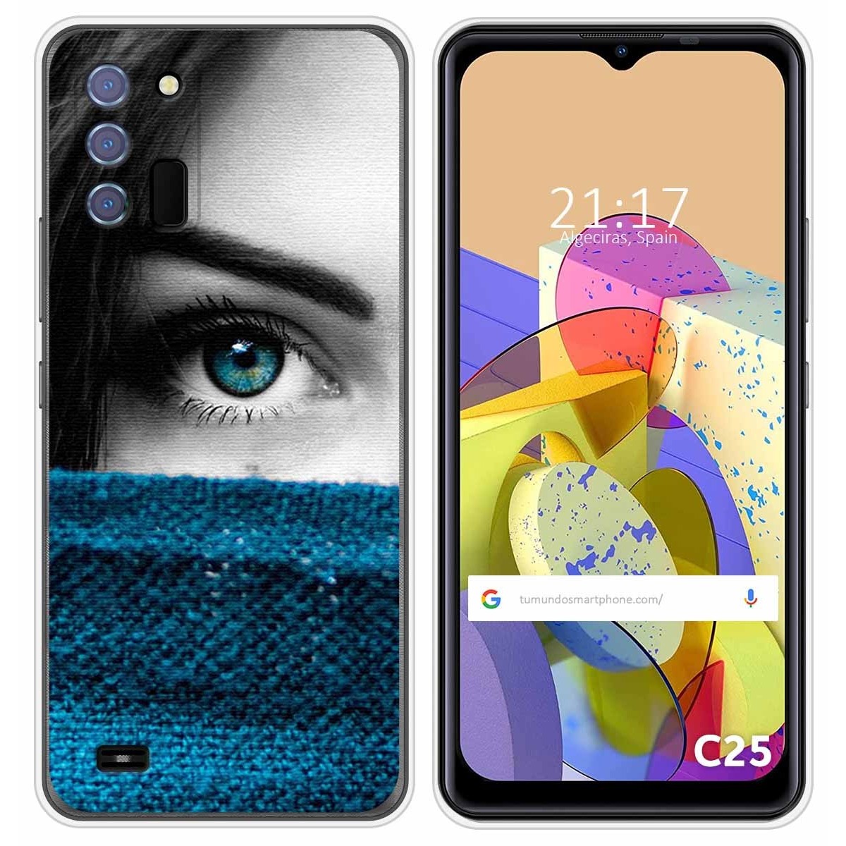Funda Silicona para Oukitel C25 diseño Ojo Dibujos