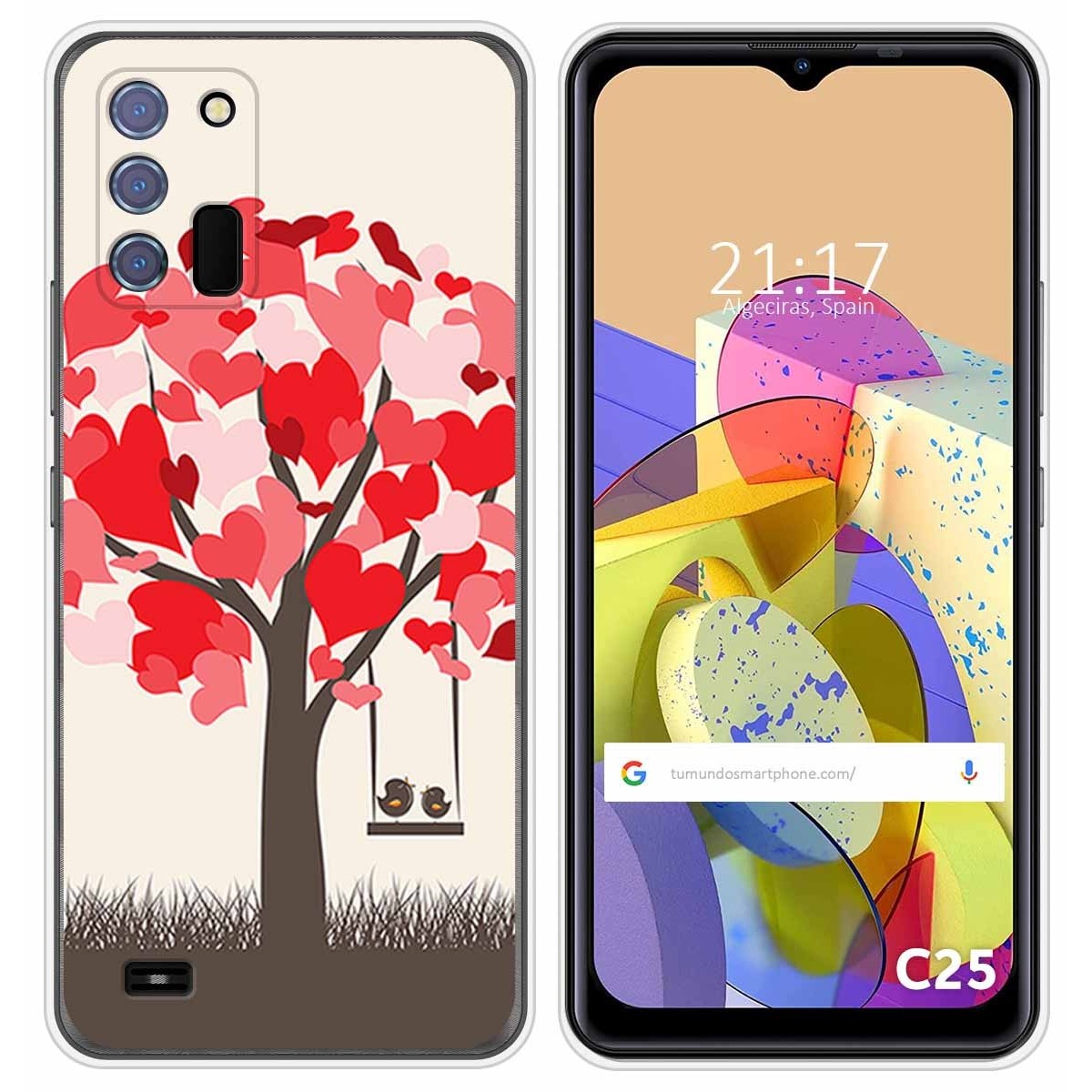 Funda Silicona para Oukitel C25 diseño Pajaritos Dibujos