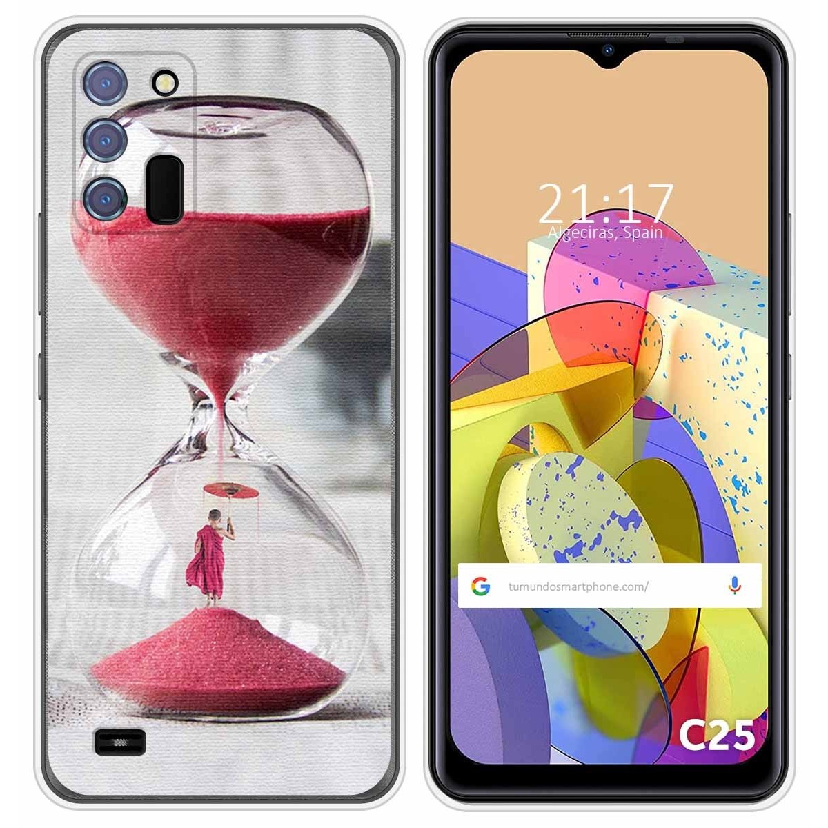 Funda Silicona para Oukitel C25 diseño Reloj Dibujos