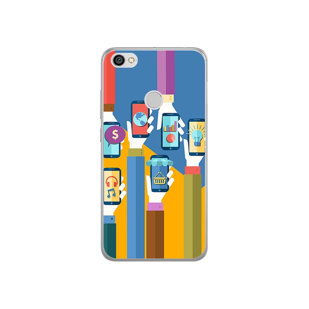 Funda Gel Tpu para Xiaomi Redmi Note 5A Pro / 5A Prime Diseño Apps Dibujos