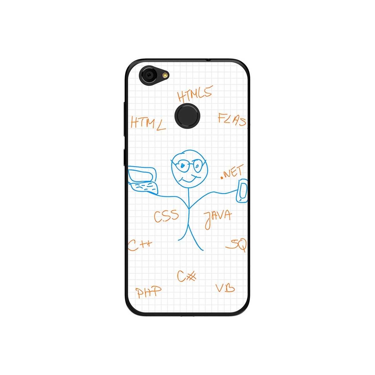 Funda Gel Tpu para Zte Blade A6 Diseño Informatico Dibujos