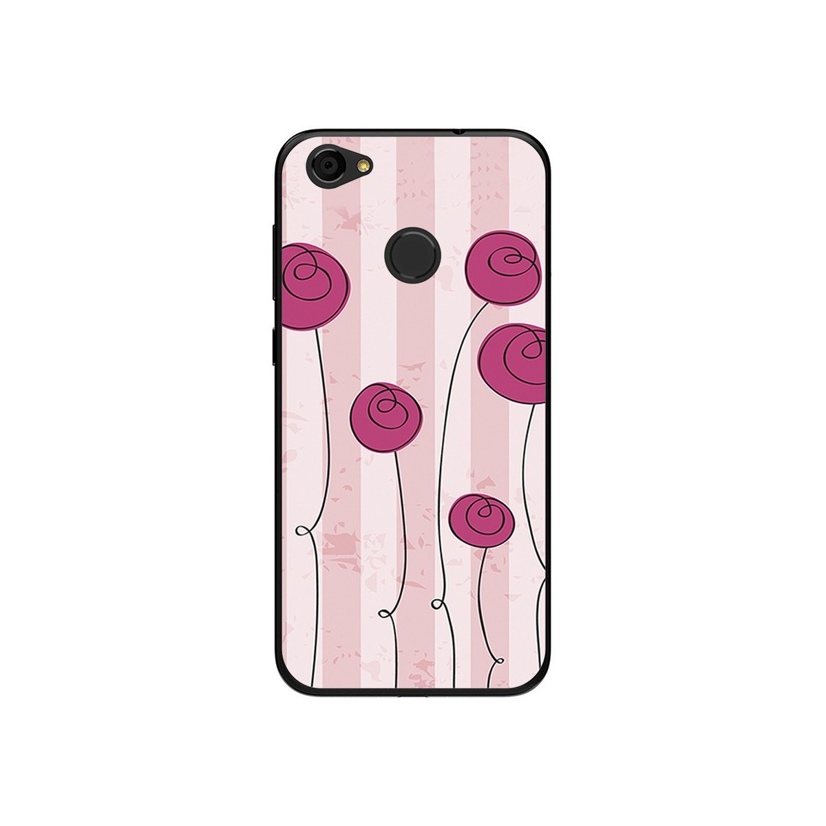 Funda Gel Tpu para Zte Blade A6 Diseño Flores Vintage Dibujos