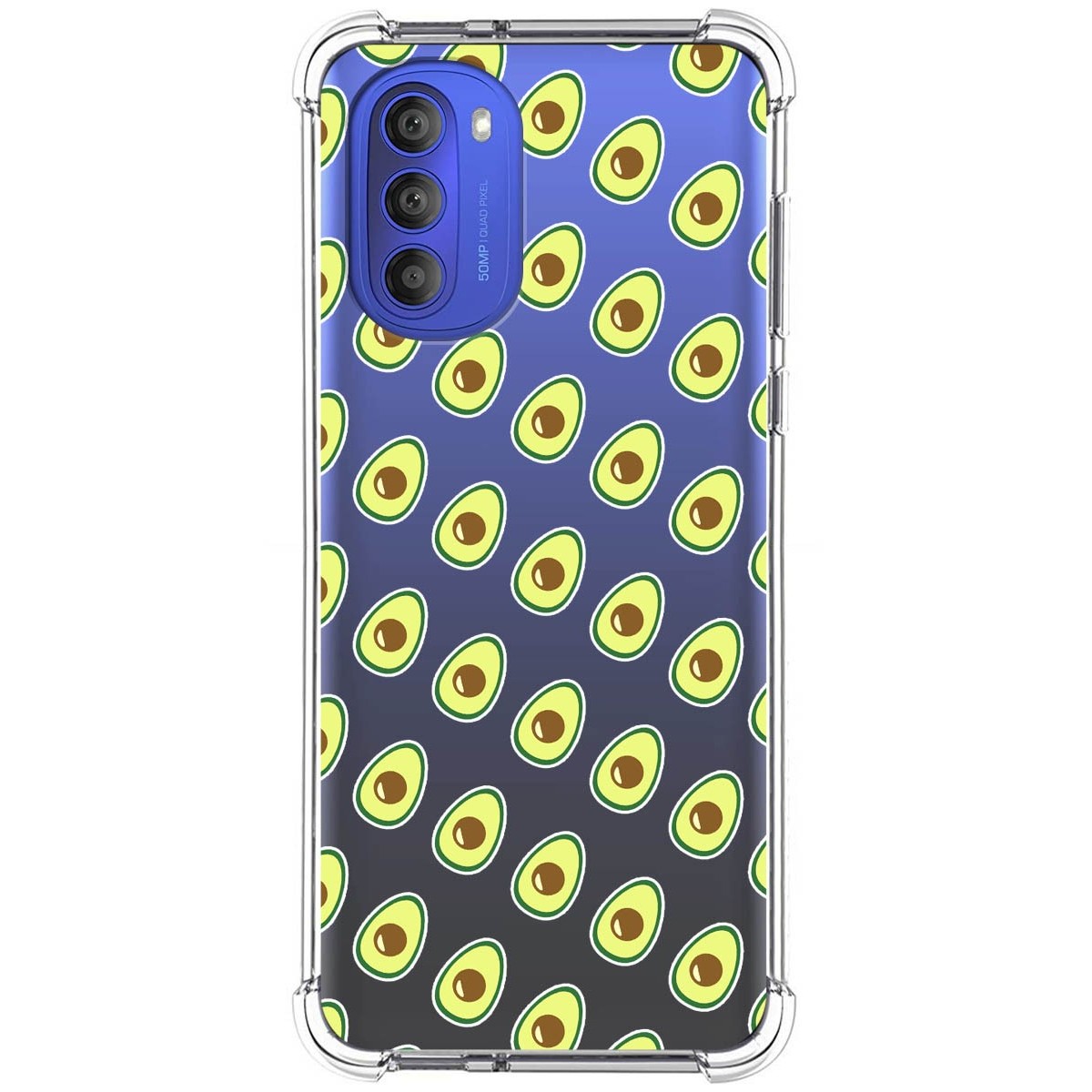 Funda Silicona Antigolpes para Motorola Moto G51 5G diseño Aguacate Dibujos